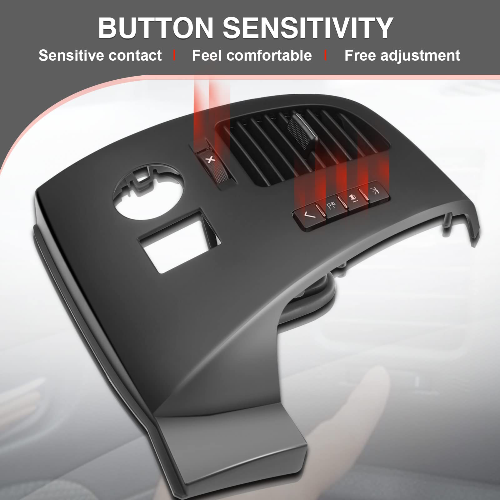 A-Premium Left Driver Information Center Control Panel Air Vent with Botton Compatible with GMC Chevrolet Silverado Sierra 2500 HD 3500 HD Suburban Yukon XL 1500 Tahoe 2007-2013 Pickup