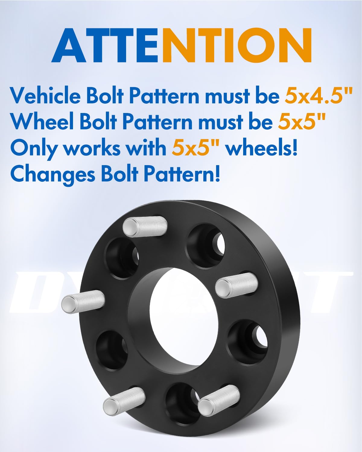 5X4.5 To 5X5 Wheel Adapters 4Pcs For Je-Ep Jk Wk Wj Xk Wheels On Tj Yj Kk Xj Mj Kj Zj, Dynofit 5X114.3Mm To 5X127Mm 1.25'' Forge