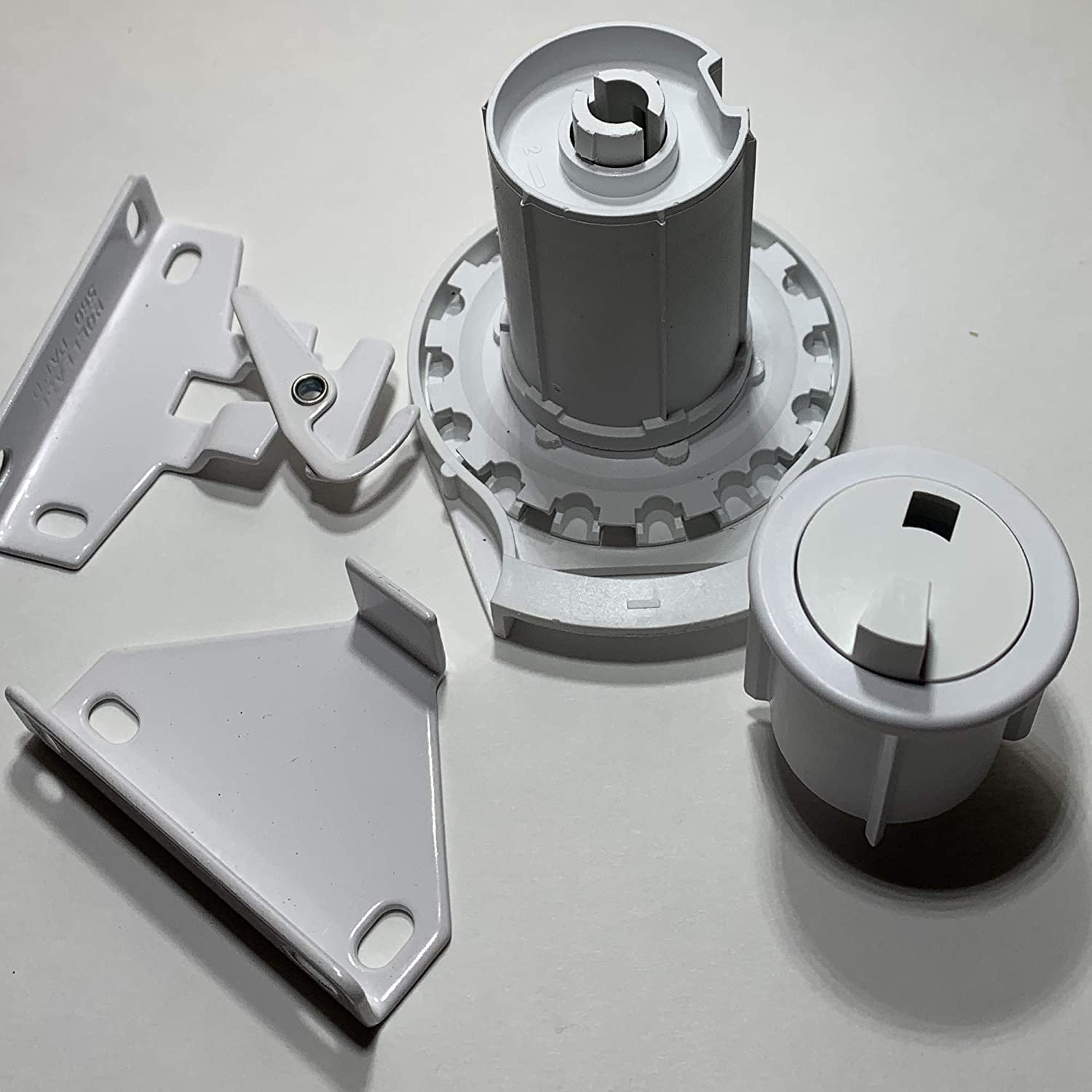 Rollease R16 Clutch Kit For 1.5' White, Includes Clutch + End Plug + Bracket Pair (R16C53W + Rep53W + Rb560W) (White)