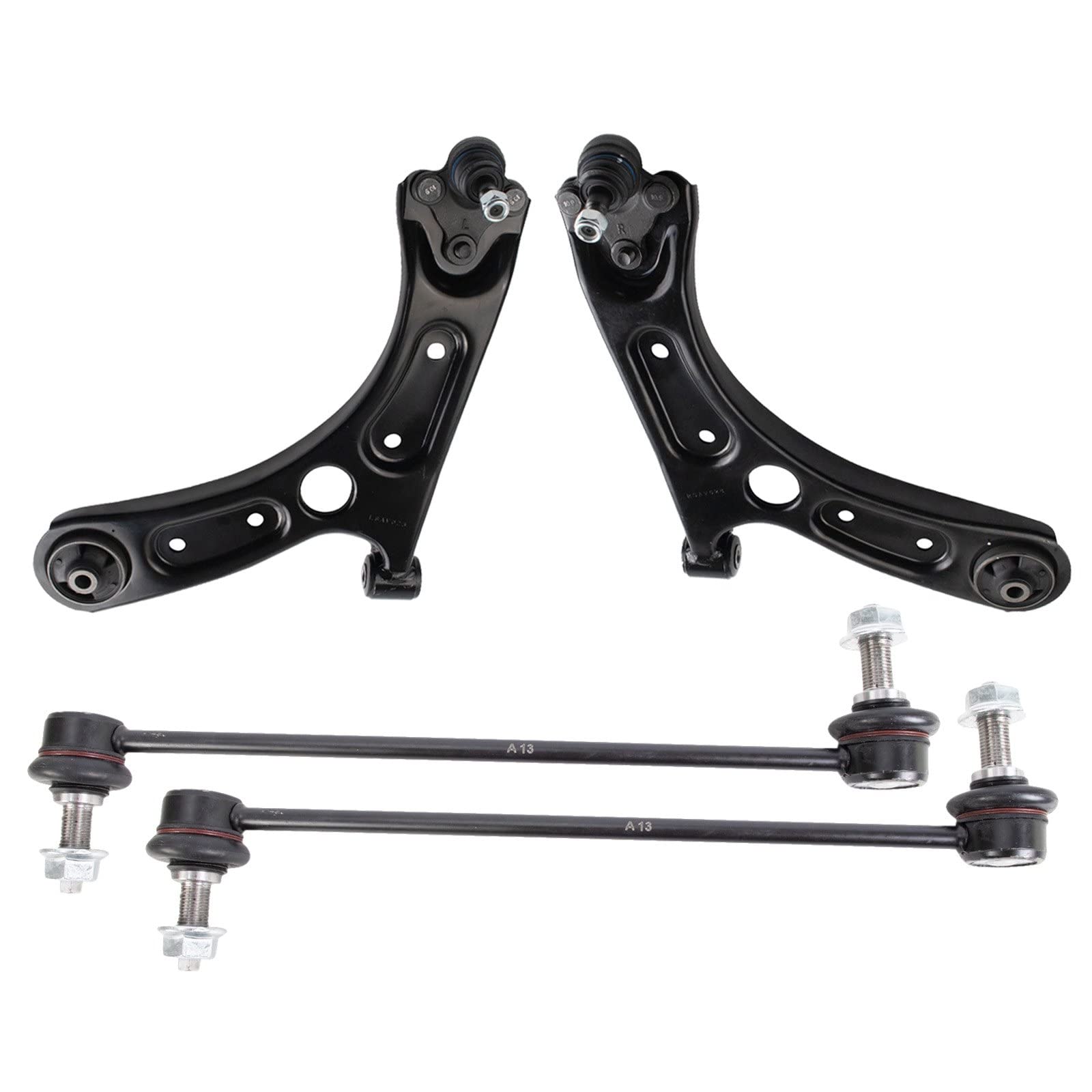 Trq Front Suspension Kit Control Arm With Ball Joint Sway Bar Stabilizer Link Compatible With 2017-2020 Hyundai Elantra 2018-202