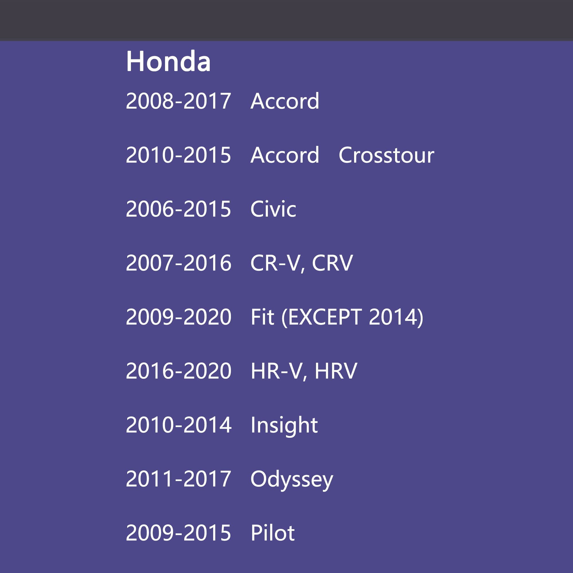 Gas Cap, Fuel Cap For Honda Accord, Civic, Crosstour, CR-V/CRV, Fit, HR-V, HRV, Insight, Odyssey, Pilot, Replaces 17670-T3W-A01,