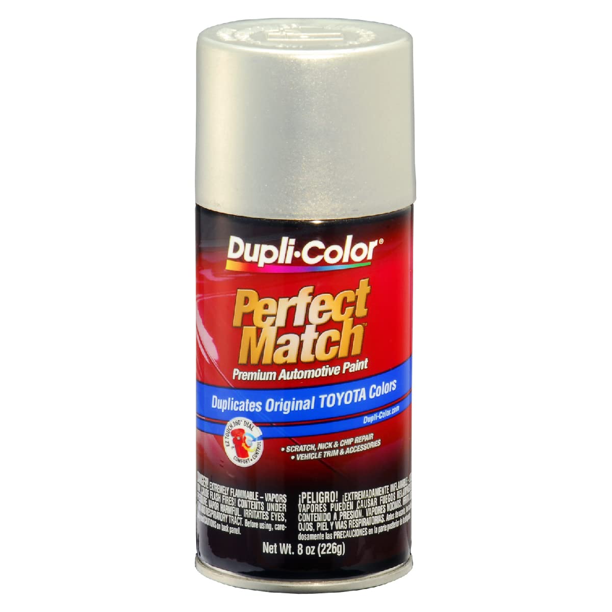Dupli-Color Ebty16087 Perfect Match Automotive Spray Paint - Toyota Silver Opal Metallic, 1C4 - 8 Oz. Aerosol Can
