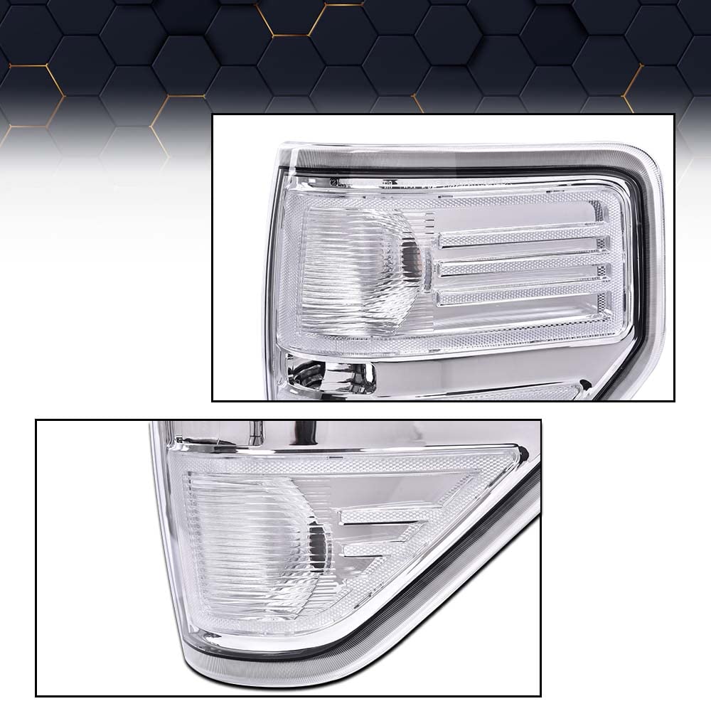 Pit66 Tail Lights,Compatible With 2009 2010 2011 2012 2013 2014 Ford F150 Tail Lamp Driver And Passenger Side Rear Lamp Brake Ta