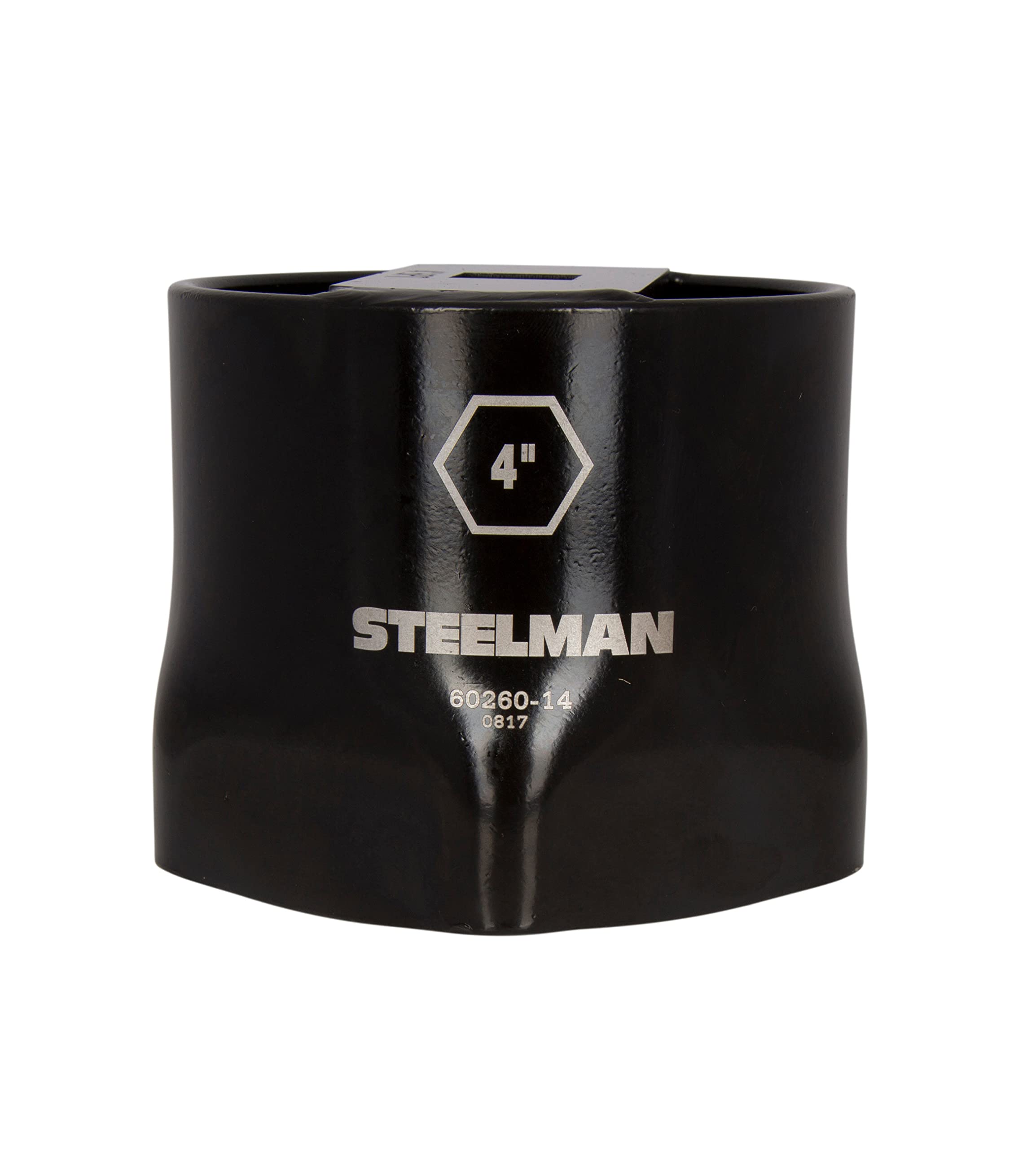 Steelman 4-Inch 6-Point Automotive Wheel Locknut Socket, 3/4-Inch Drive, Durable Steel, Corrosion-Resistant Black Powder Coating