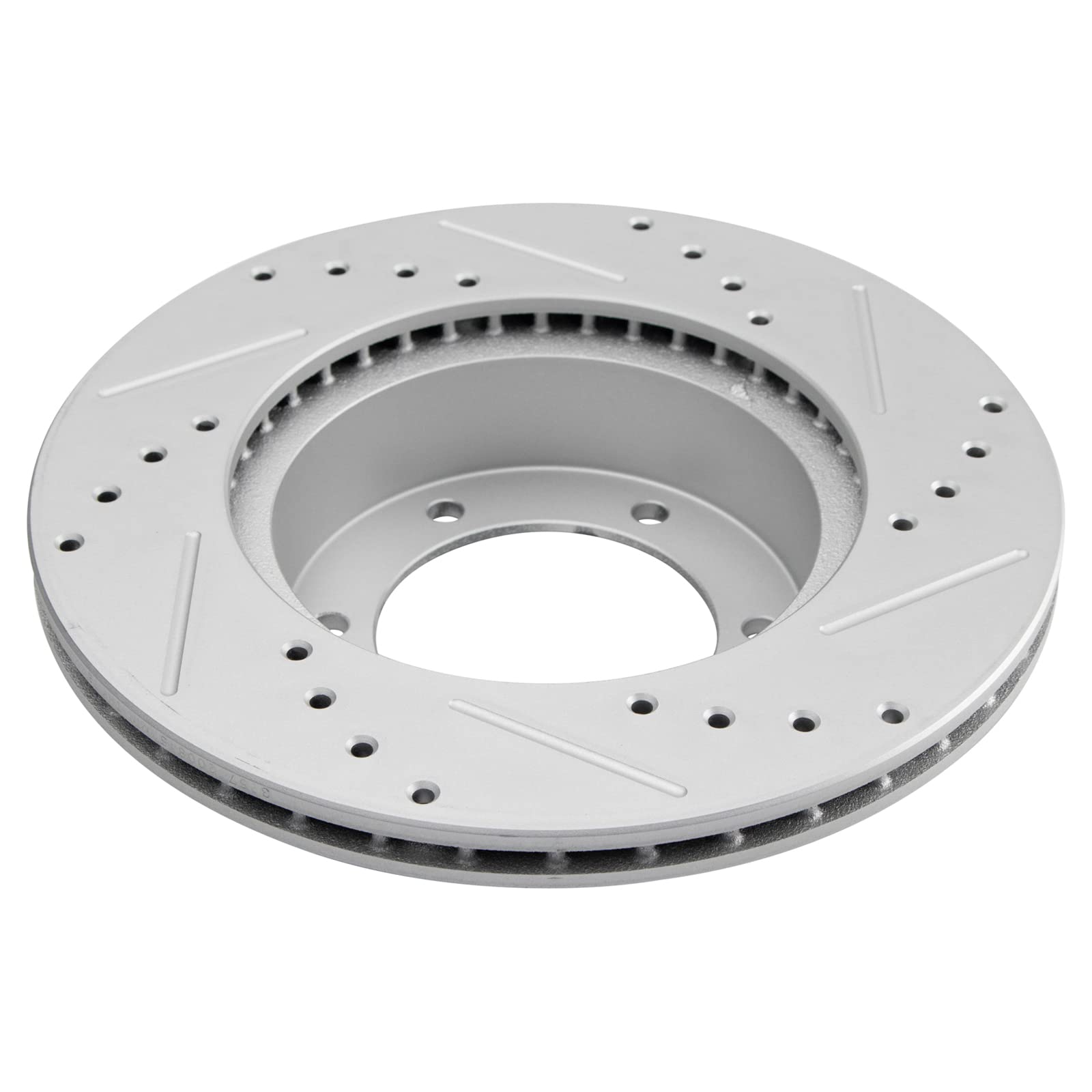 Trq Front Performance Brake Rotors Set Premium G-Coated Cross Drilled & Slotted Compatible With 1986-1991 Toyota 4Runner 1986-19