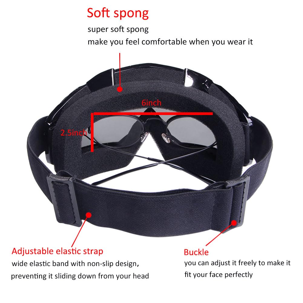 ATV Goggles Dirt Bike Goggles 2-Pack Motorcycle Motocross Goggles for Men Women MX Riding Goggels UTV Helmet Goggles Offroad Gog