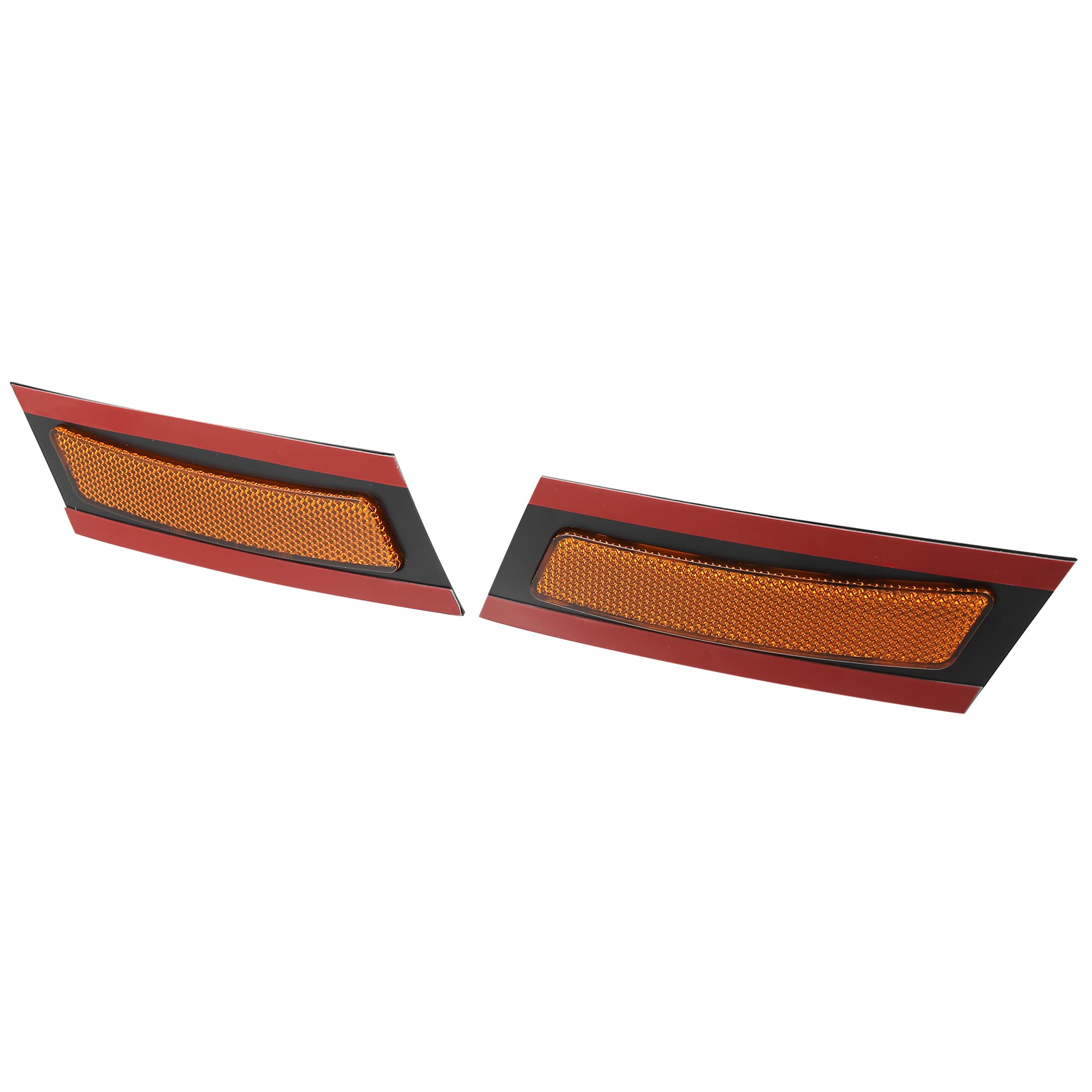X Autohaux Pair Front Bumper Reflector Side Marker For Bmw X5 2007-2010 63217162547 63217162548 Replace Amber Color Reflector Ye