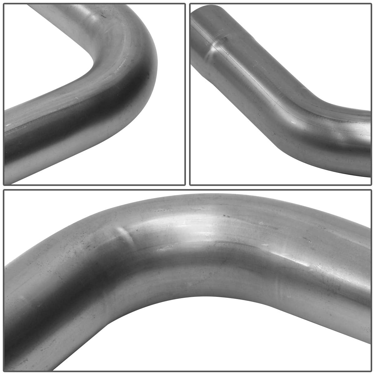Dna Motoring Ztl-25Raw 16 Pcs 2.5 Inches Mild Steel Diy Custom Exhaust Tubing Mandrel Bend Pipe Straight & U-Bend Kit, Universal
