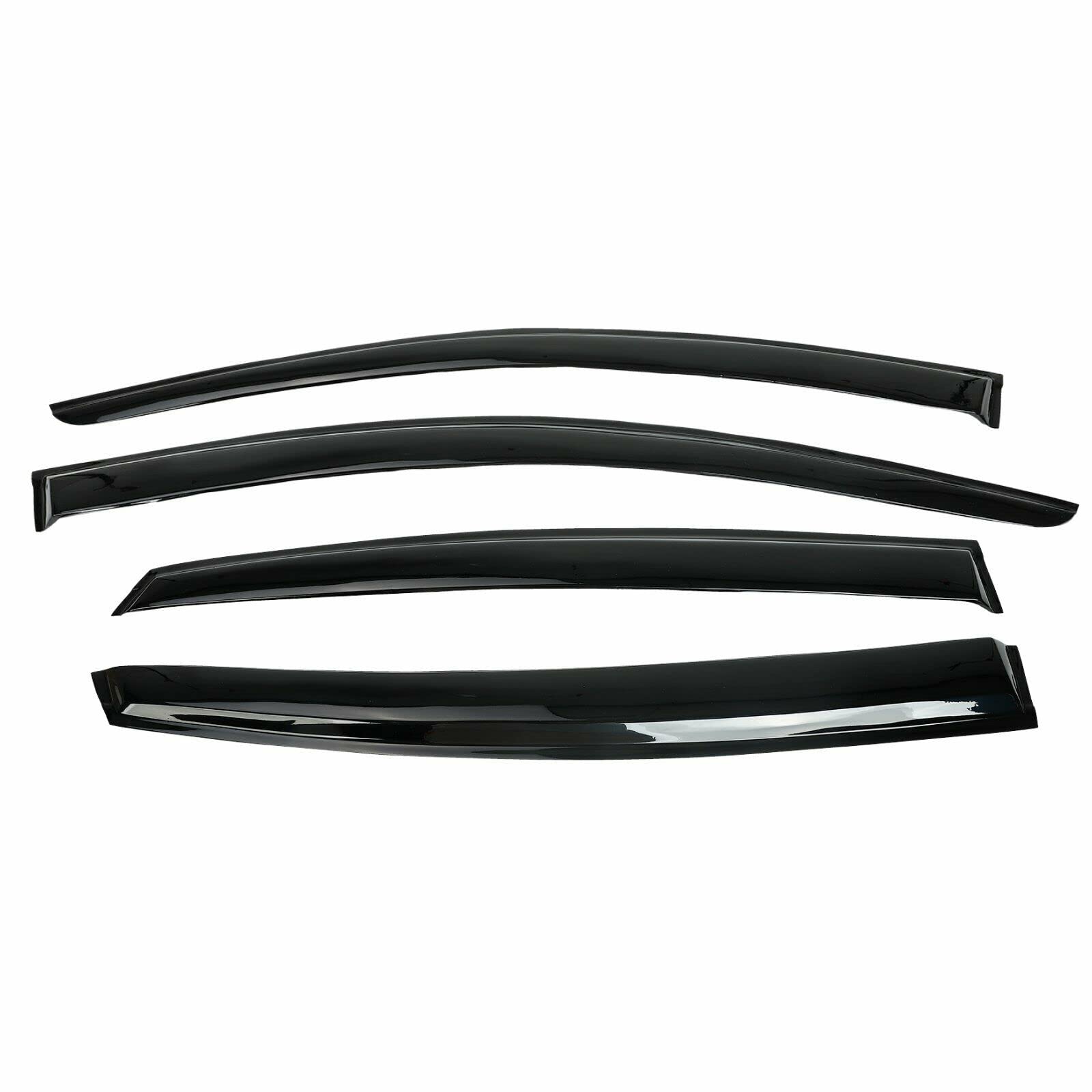 Zzdsnj Tape-On Rain Guard 4-Piece For 2011-2018 Vw Jetta Sedan Windows Visor Shield Shade Smoke 94985