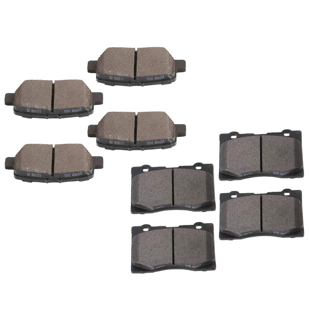 Cciyu D1091 D1090 Front & Rear Professional Ceramic Brake Pads Set Fit For 2005-2012 For Acura Rl