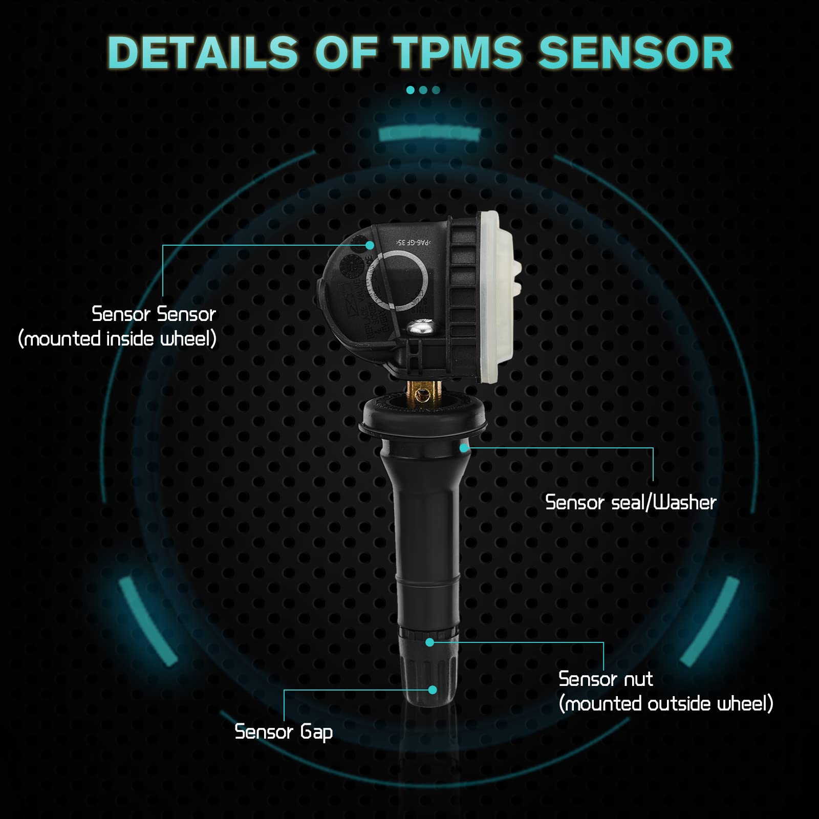 AULINK F2GT1A180AB TPMS Tire Pressure Monitoring Sensor for 2015-2020 Ford F-150 Edge Ranger Flex Mustang Explorer Lincoln MKS M