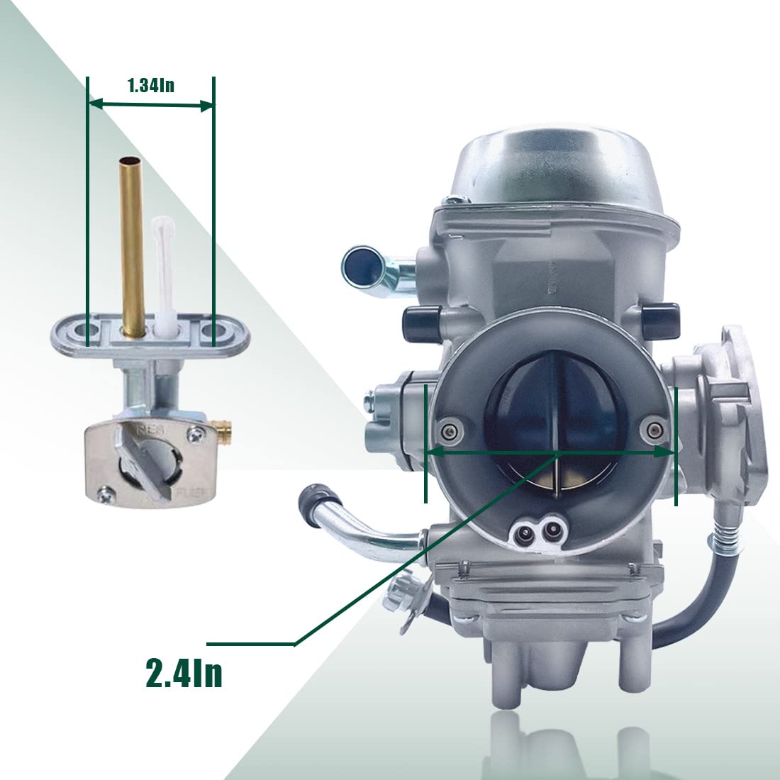 YFM600 Carburetor Kit for Yamaha Grizzly 600/660 with Fuel Switch Valve by Aniro Moto - High Performance ATV Carb Parts