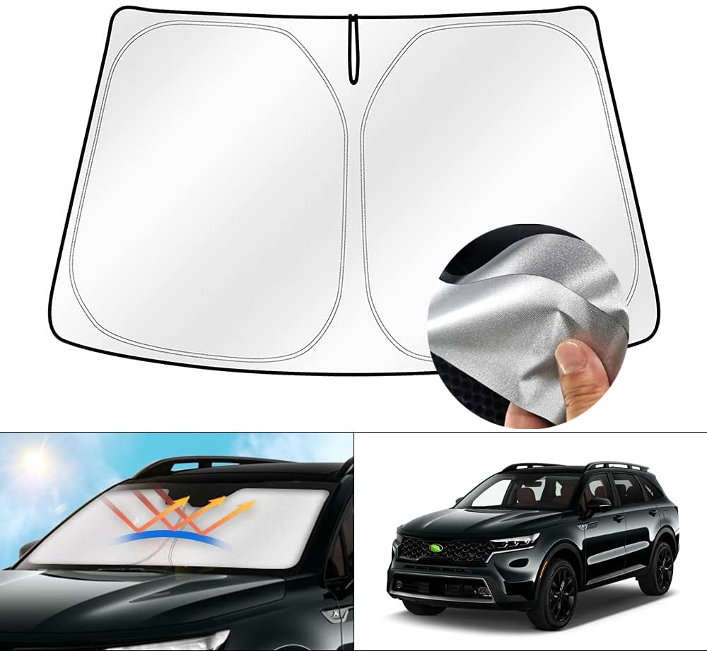 Cartist Windshield Sun Shade Fits For Kia Sorento 2021-2024 2025 Accessories Foldable Car Front Window Sunshade Sun Visor Protec