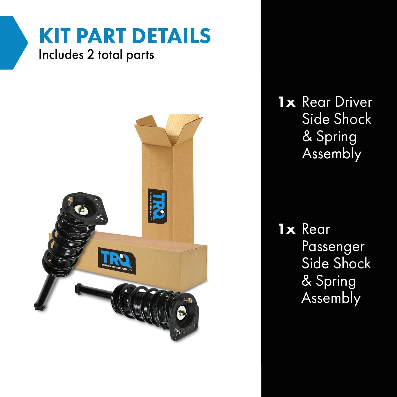 Trq Rear Shock Struts & Springs Left & Right Pair Set For Cavalier Sunfire