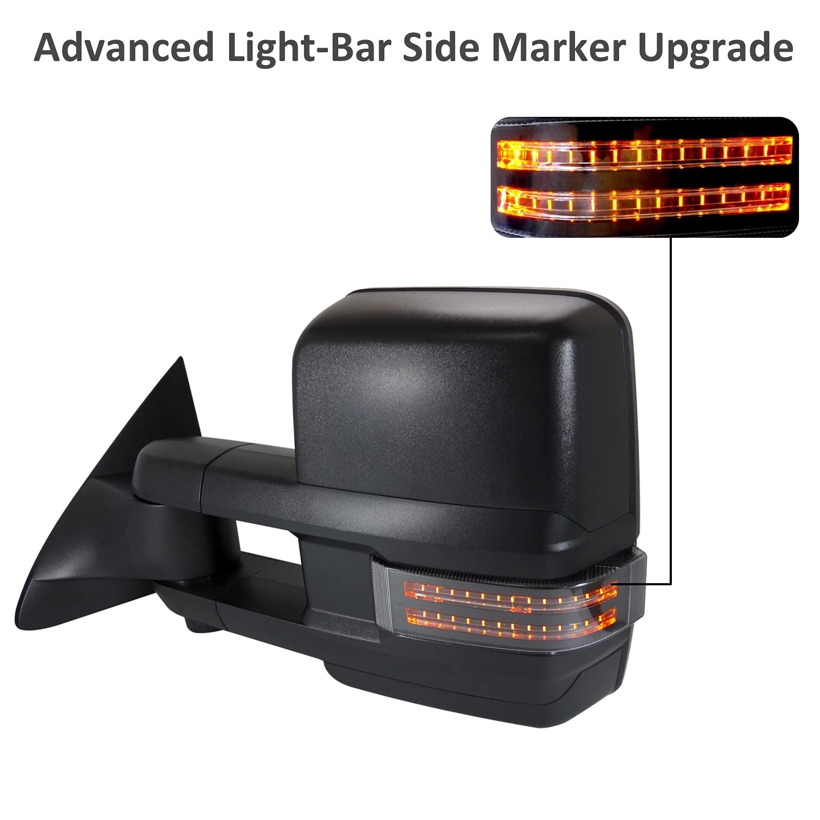 Trail Ridge Tow Mirror Power Heat Turn Memory Upgrade Spotlight Pair For Gm Suv