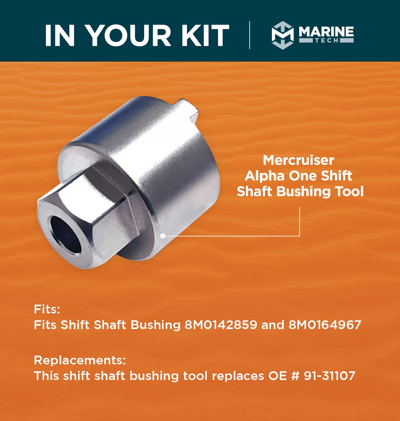 Marine Tech Tools Mercruiser Alpha One Shift Shaft Bushing Tool, Removes & Installs Shift Shaft Bushing on Alpha One Generation