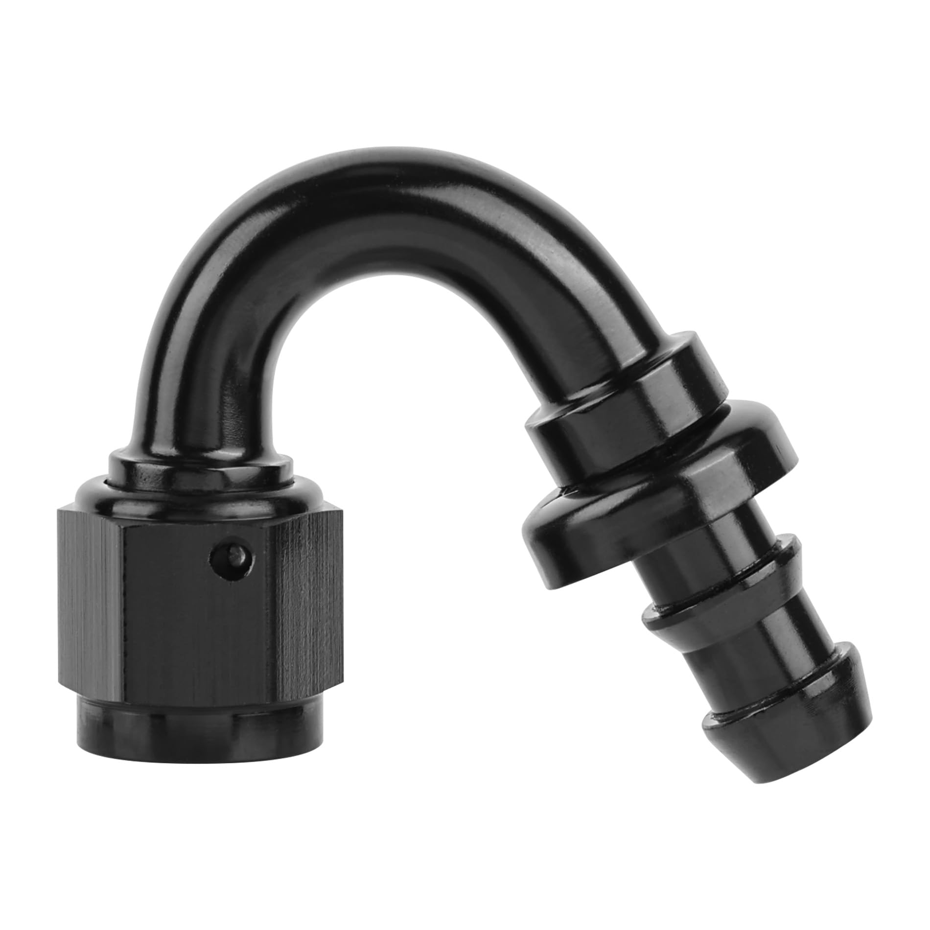 Evil Energy 4An 150 Degree Push Lock Hose Fitting End Black