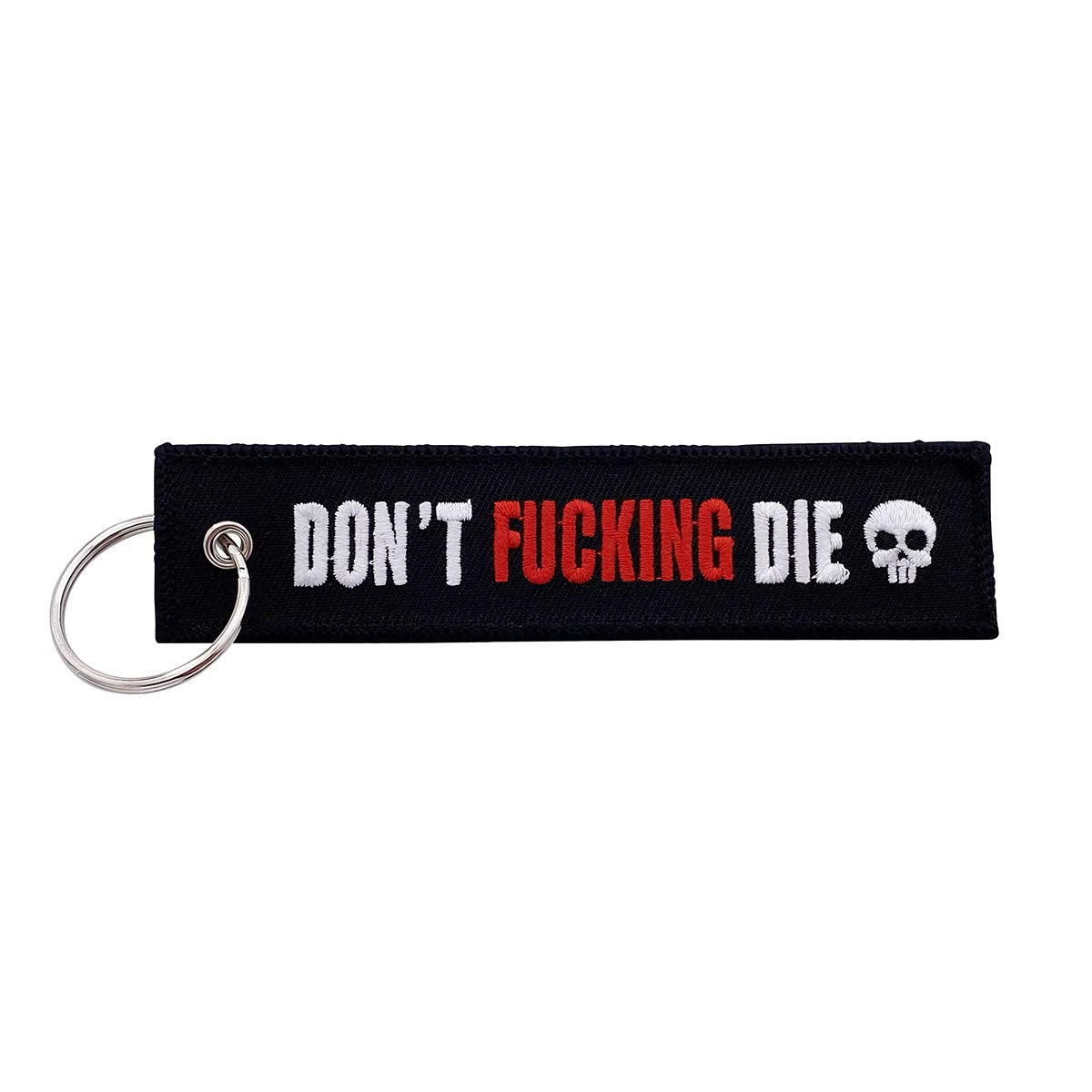 Boostnatics Keychain Tag For Motorcycles, Scooters, Bike, Cars, Backpacks, Gifts, & More (Don'T Fkn Die)