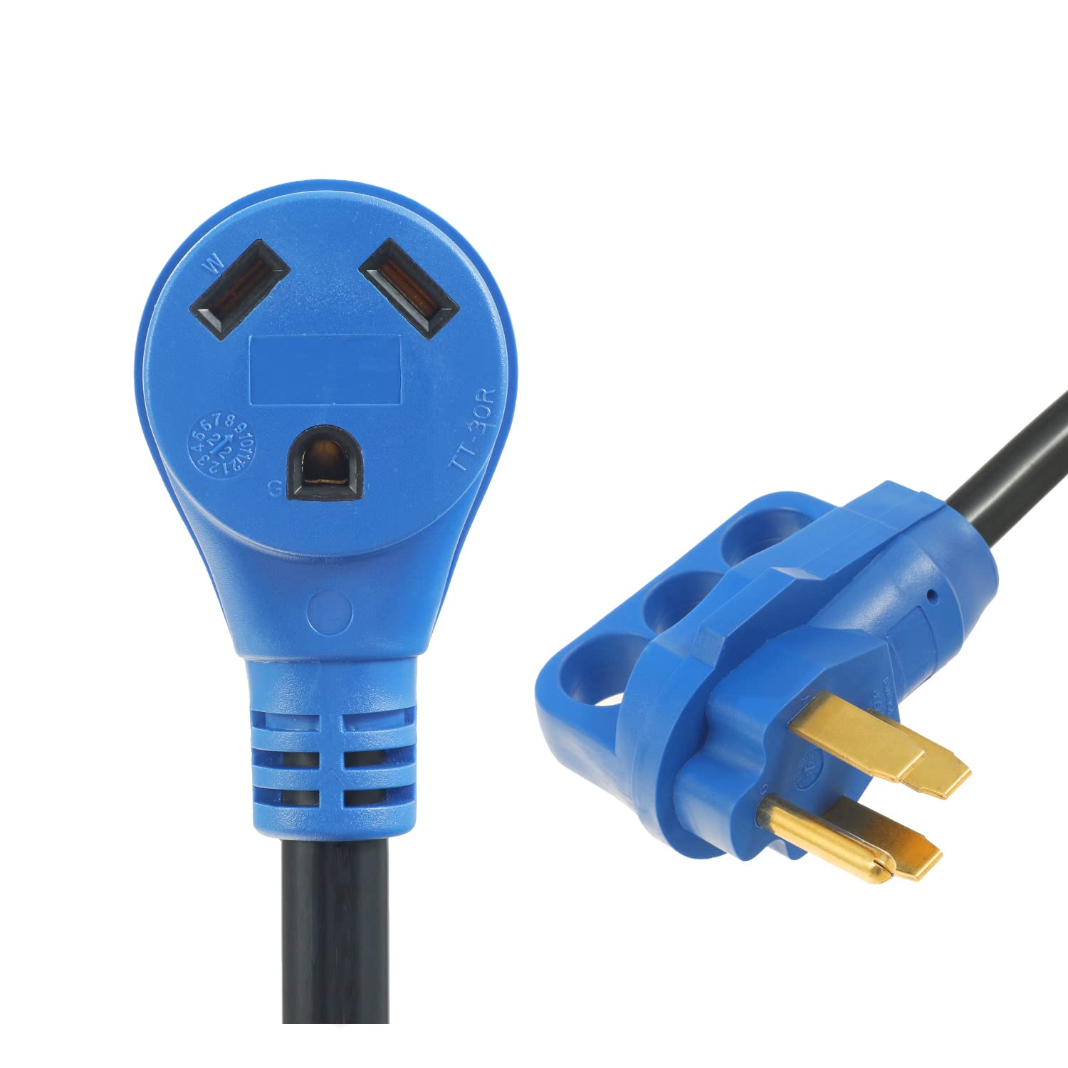 Rv Plug Adapter 50 Amp To 30 Amp,Nema 14-50P To Tt-30R Power Cord Adapter For Rv Parks Campgrounds 50 Amp Shore Power,Load Up To 30 Amp 125V 3750W,10/3 Awg 4-Prong Extension Cord,12 Inch (50M30F)