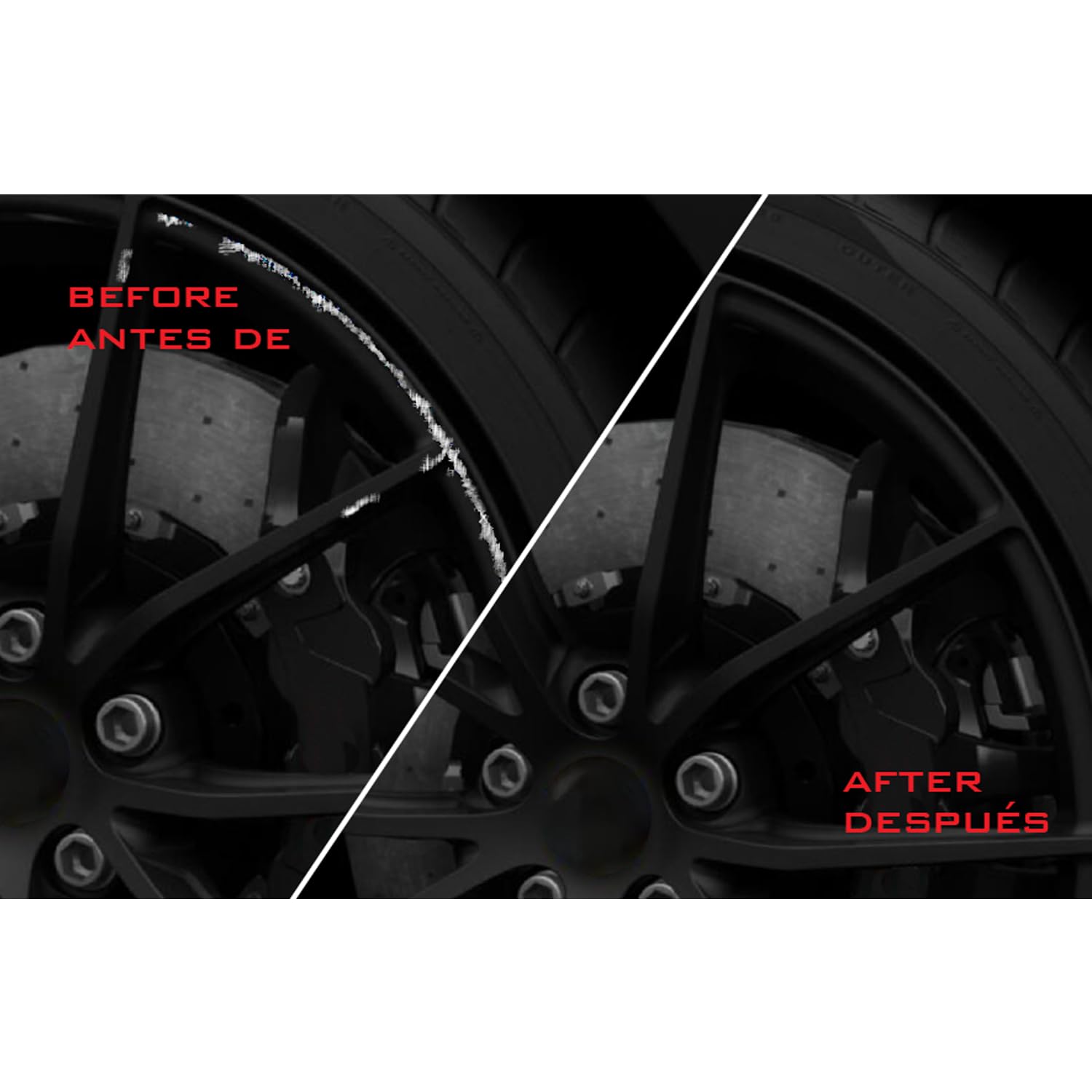 Wheel Scratch Fix Quick And Easy Rim Touch Up Paint Kit, Car Wheel Touch Up Paint Pen Repair Kit, Universal Wheel Paint Color Bl