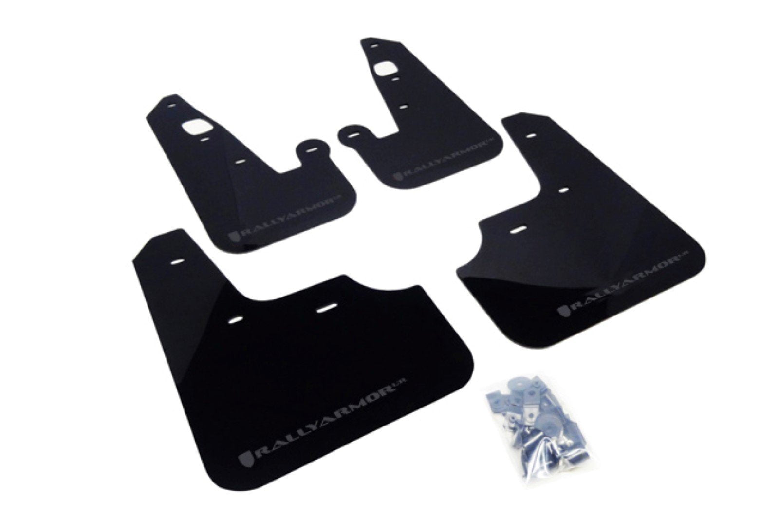 Rally Armor Mf8-Ur-Blk/Gry Black, Gray Mud Flap With Logo (2007+ Mitsubishi Lancer (Doesn'T Fit Sport Back) Ur), 1 Pack