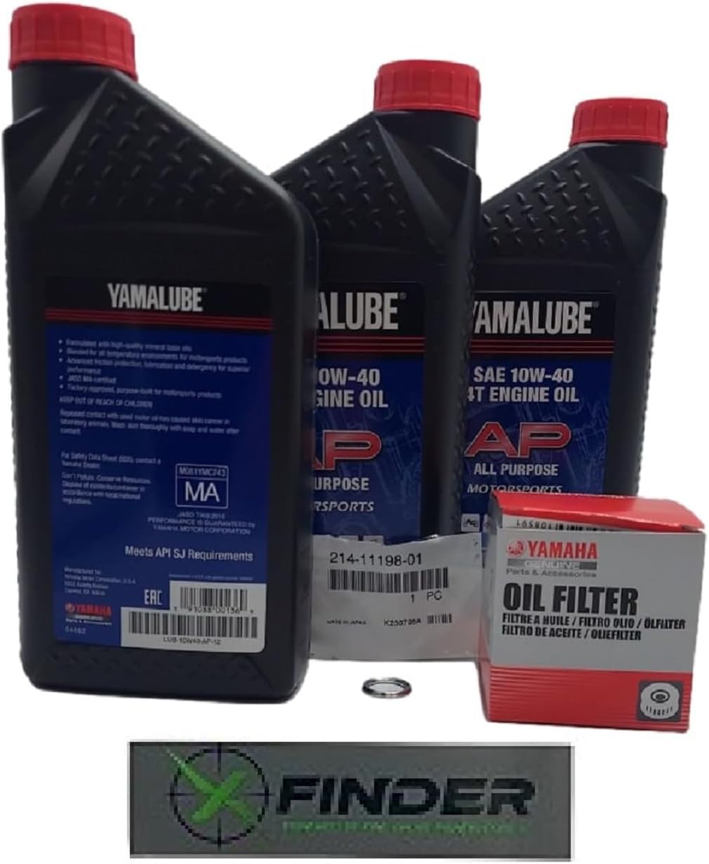Yamalube Oil Change Kit 10W-40 for Yamaha 2019-2021 Yamaha Grizzly/Kodiak 700 ATV