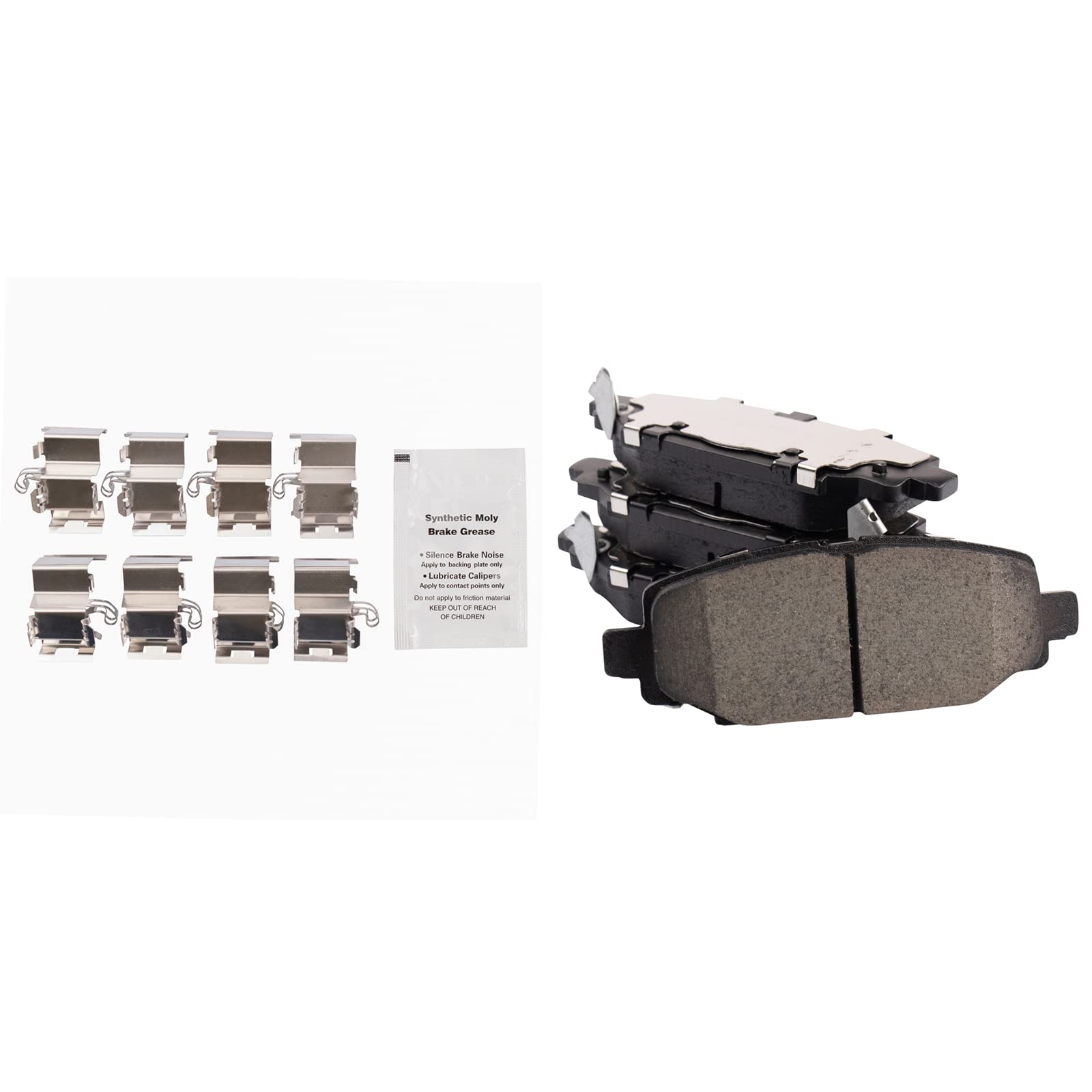 TRQ Rear Brake Pads Ceramic Compatible with 2018-2020 Jeep Wrangler