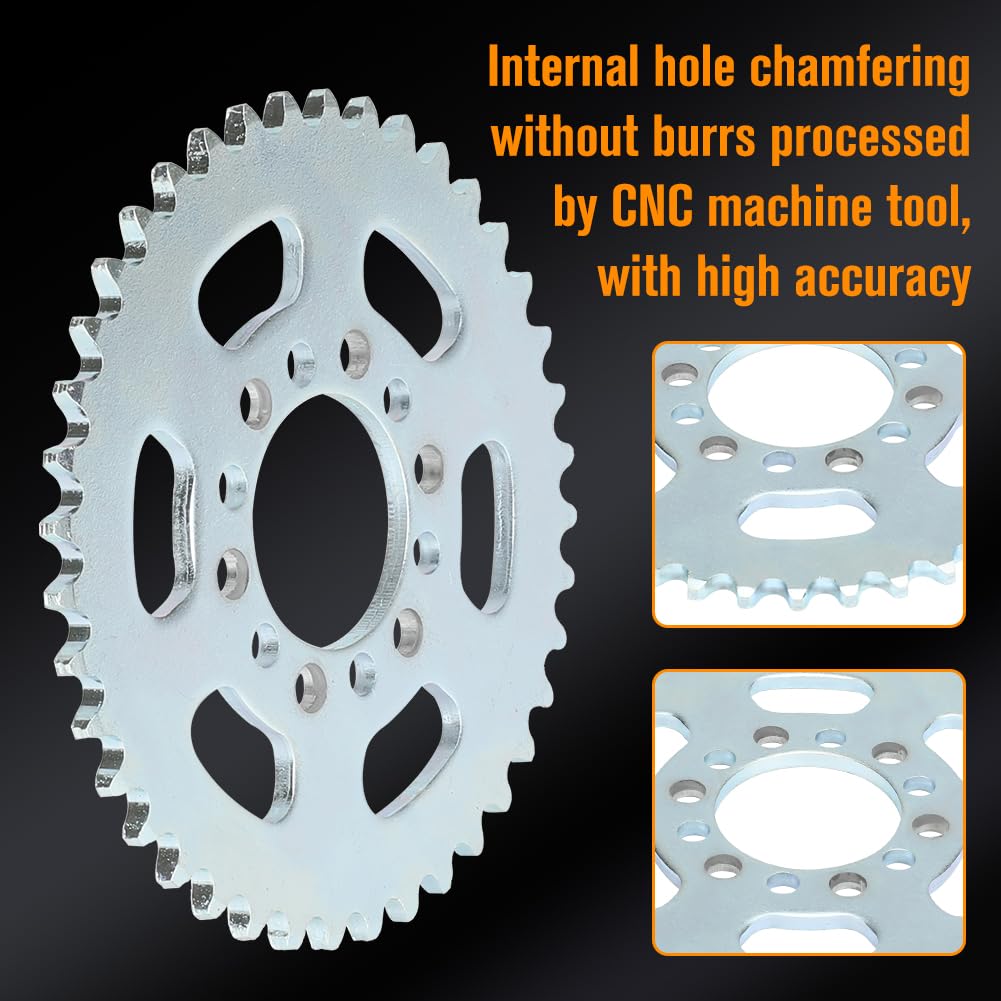 Fvrito 40 Tooth #35 Rear Drive Chain Sprocket For 97Cc 98Cc 2.8Hp Motovox Mbx10 Mbx11 Monster Moto 80Cc Coleman Ct100U Trail Ck100 Baja Doodle Bug Db30 Taotao Gk80 Mini Bike Go Kart Drift Trike Parts