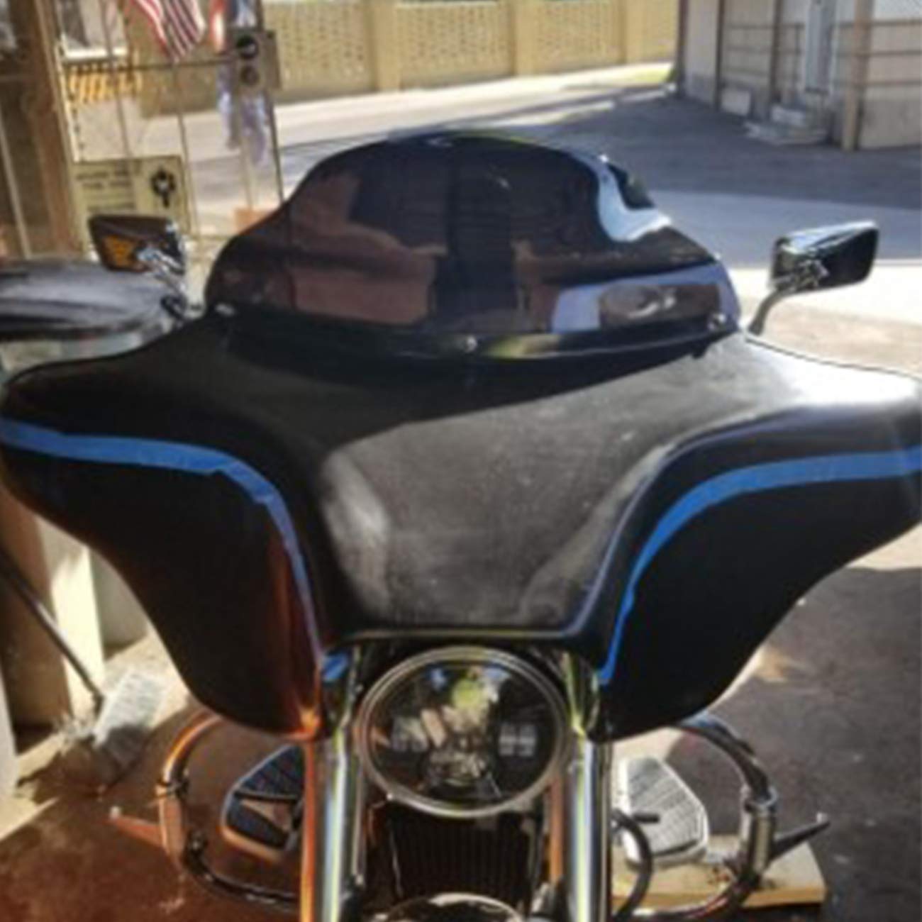 9 Inch Black Wave Windshield Windscreen For Harley Electra Touring Street Flht Flhtc Flhx Tri Glide Electra Glide Street Ultra L