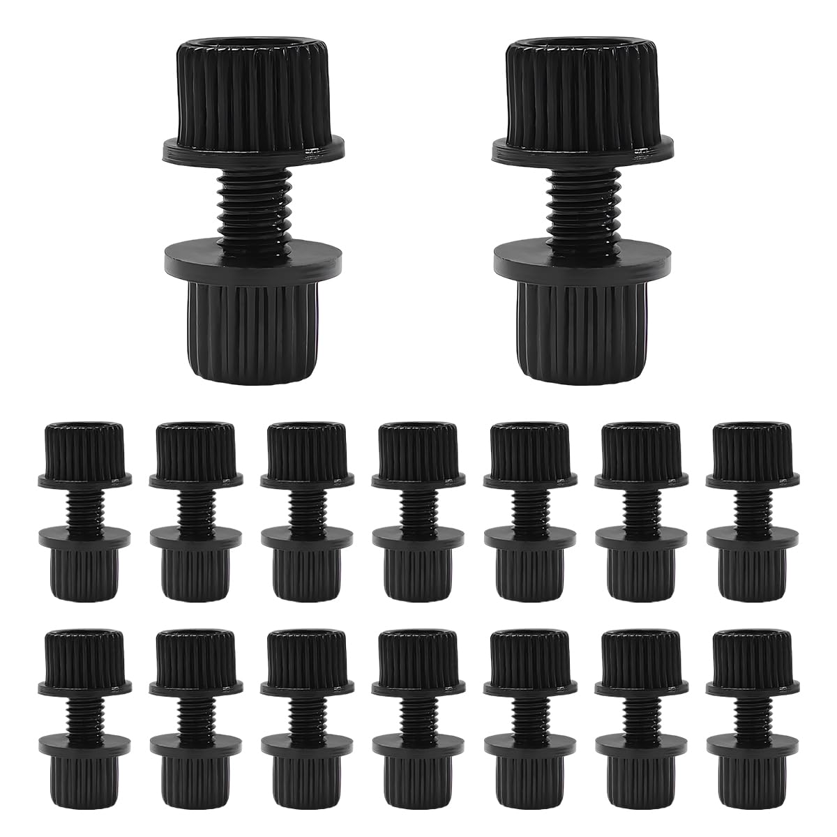 KVAEY 16PCS Nylon License Plate Cover Screws, Motorcycle License Plates Screws Frame Holder Bolts & Nuts, Plastic Nylon License 