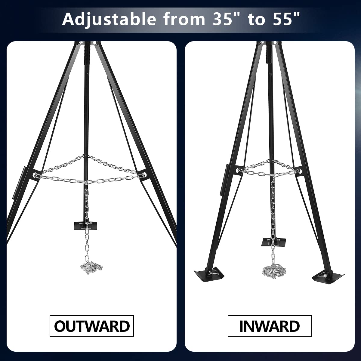 A-Karck King Pin Adjustable Tripod 5Th Wheel Stabilizer, Fifth Stabilizer Tripod Jack With 5000 Lbs Load, Reduce Side-To-Side Mo