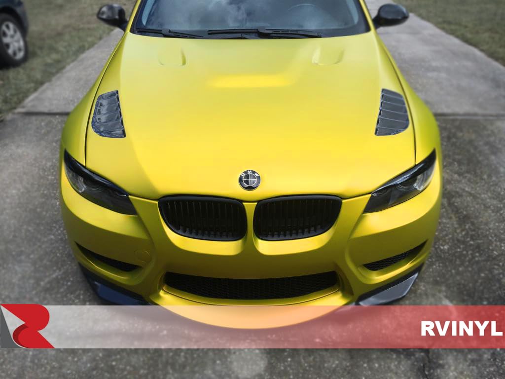 3M 2080 S335 Satin Bitter Yellow (5Ft X 9Ft) Vinyl Wrap Film Sheet With Air-Release For Cars, Trucks & More (45Sq Ft Roll)
