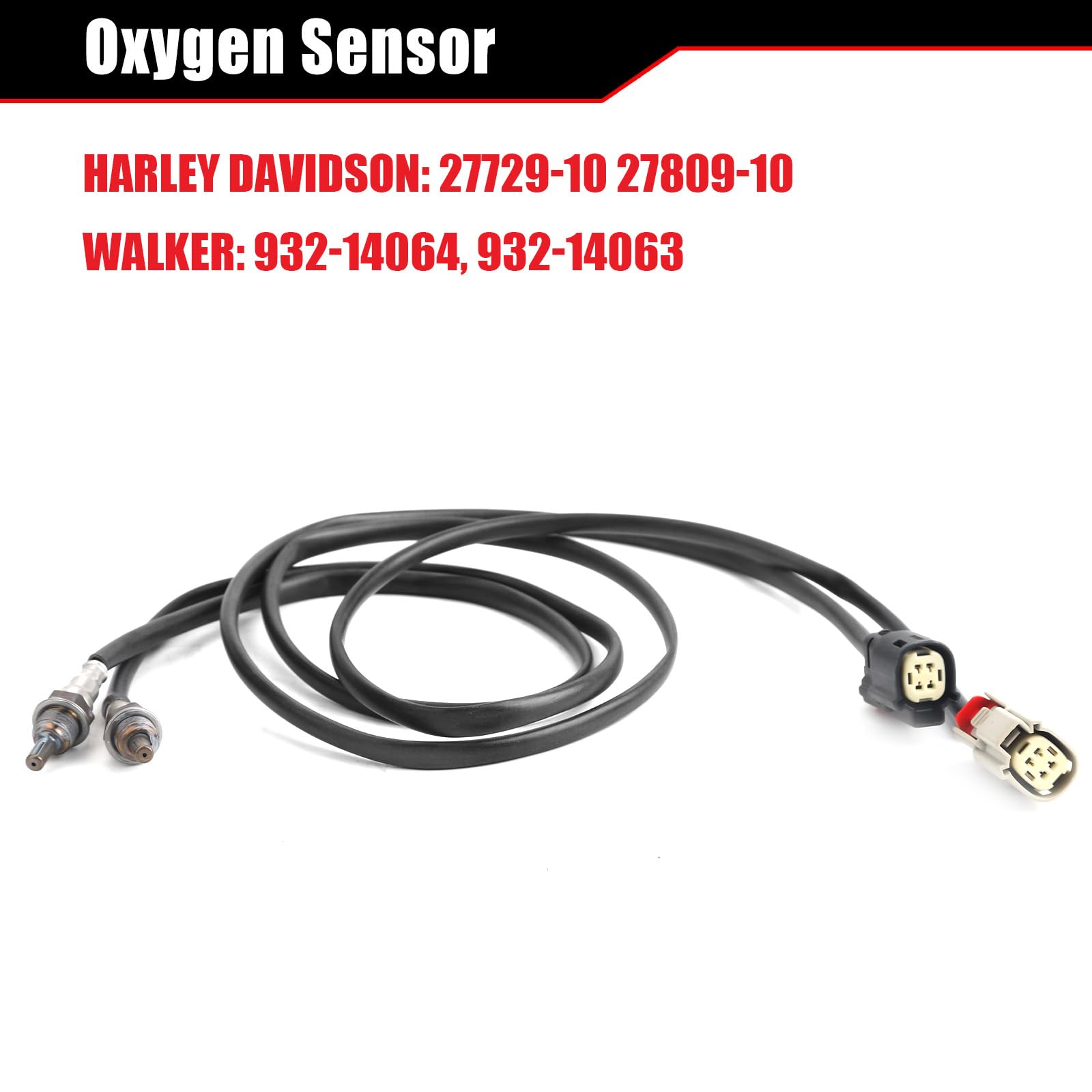 Harley Davidson Oxygen Sensor - Compatible with 2010-2017 Road King, Street Glide, Ultra, Electra Glide - Replace Part #27729-10