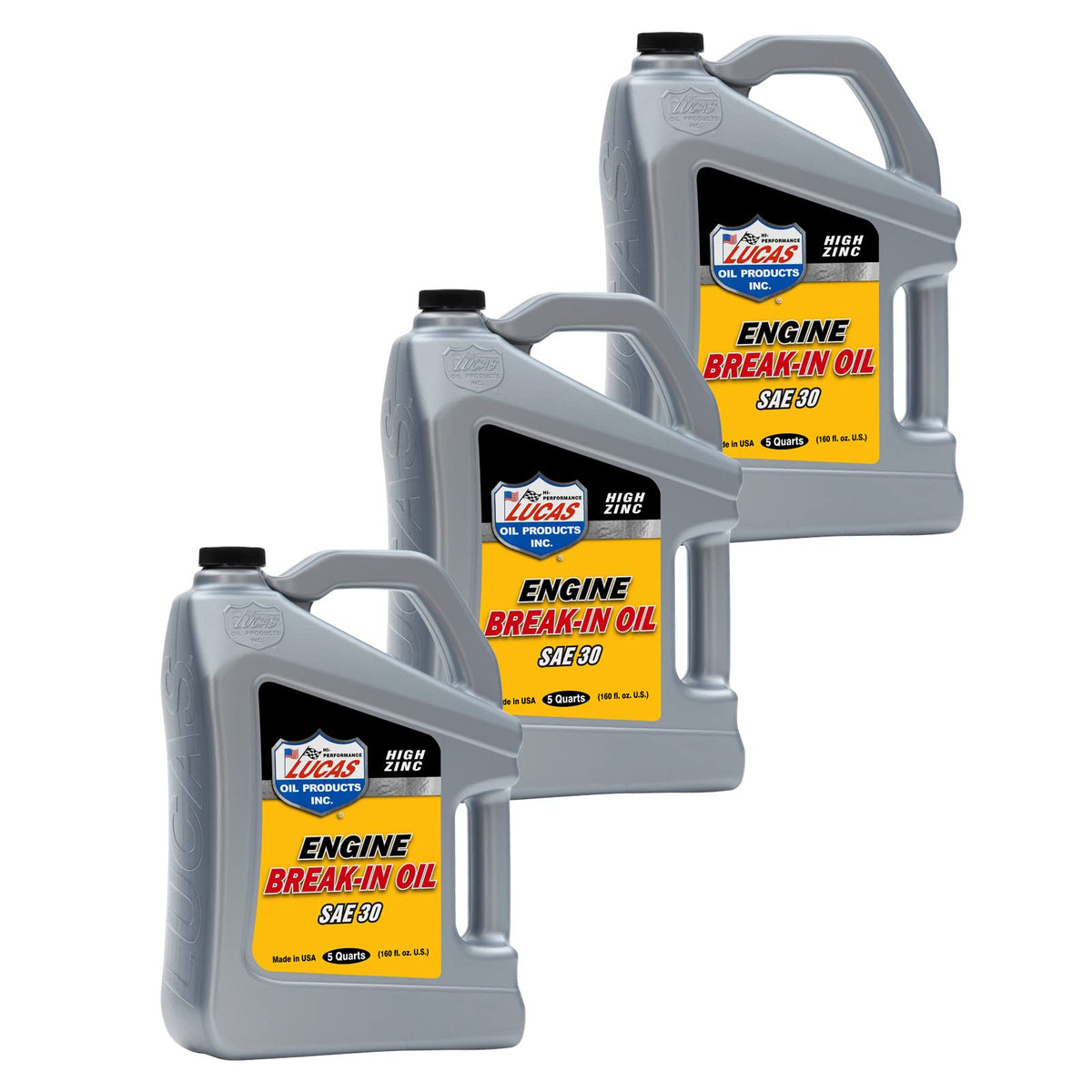 Lucas Oil 10636 Sae 30 Engine Break-In Oil - 5 Quart (Pack Of 3)