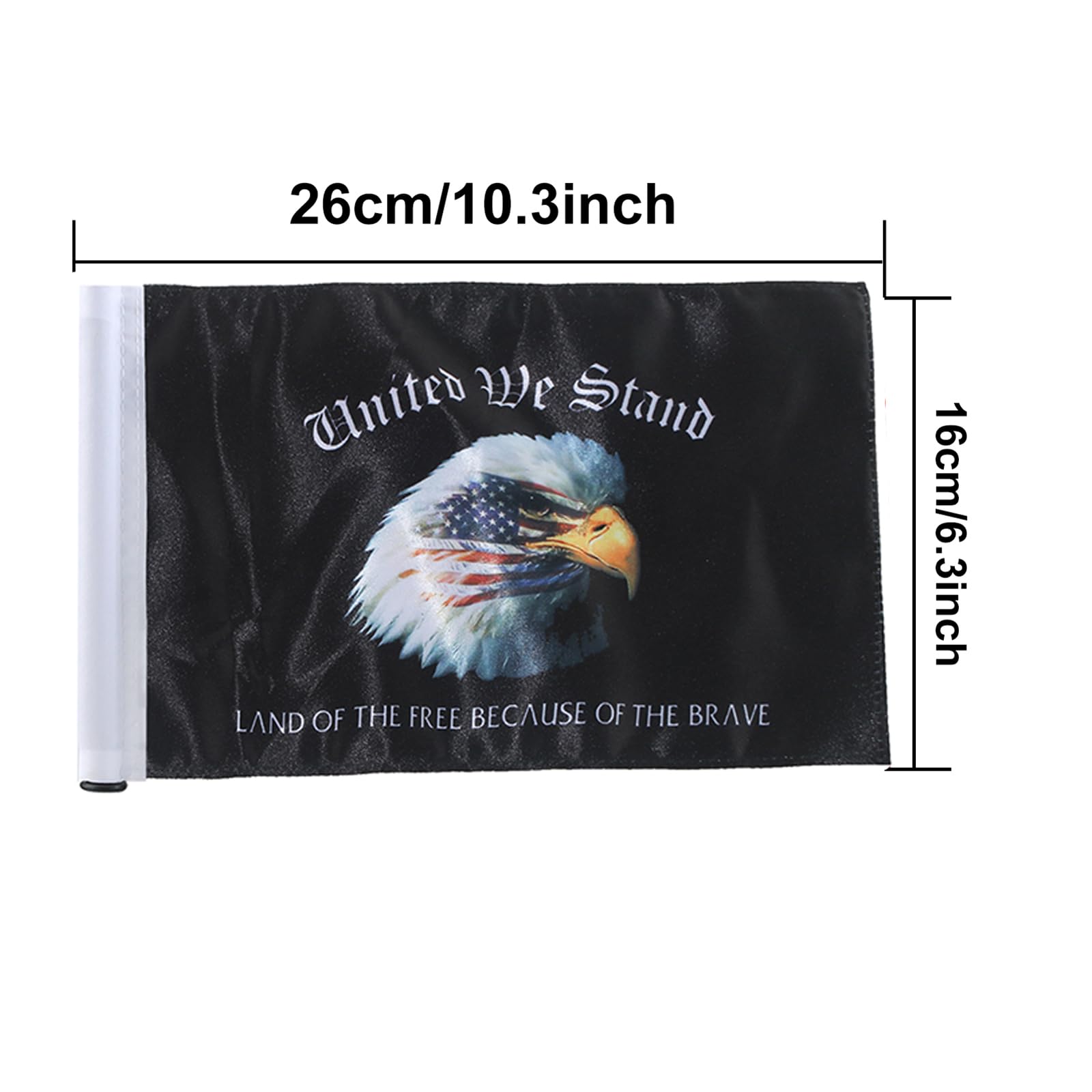 6 By 10 In Eagle American Motorcycle Flag United We Stand Land Of The Free Because Of The Brave Double-Sided And Double-Stitched Polyester For Harley Honda Goldwing Cb Vtx Cbr Yamaha