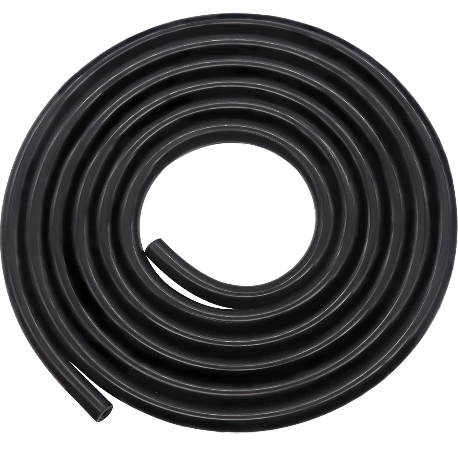 Taiss Black Silicone Vacuum Tubing Hose，High Temperature Car Modified Air Intake Pipe,Id 1/4 Inch (6Mm), Tube Length 6Ft(1.8M)