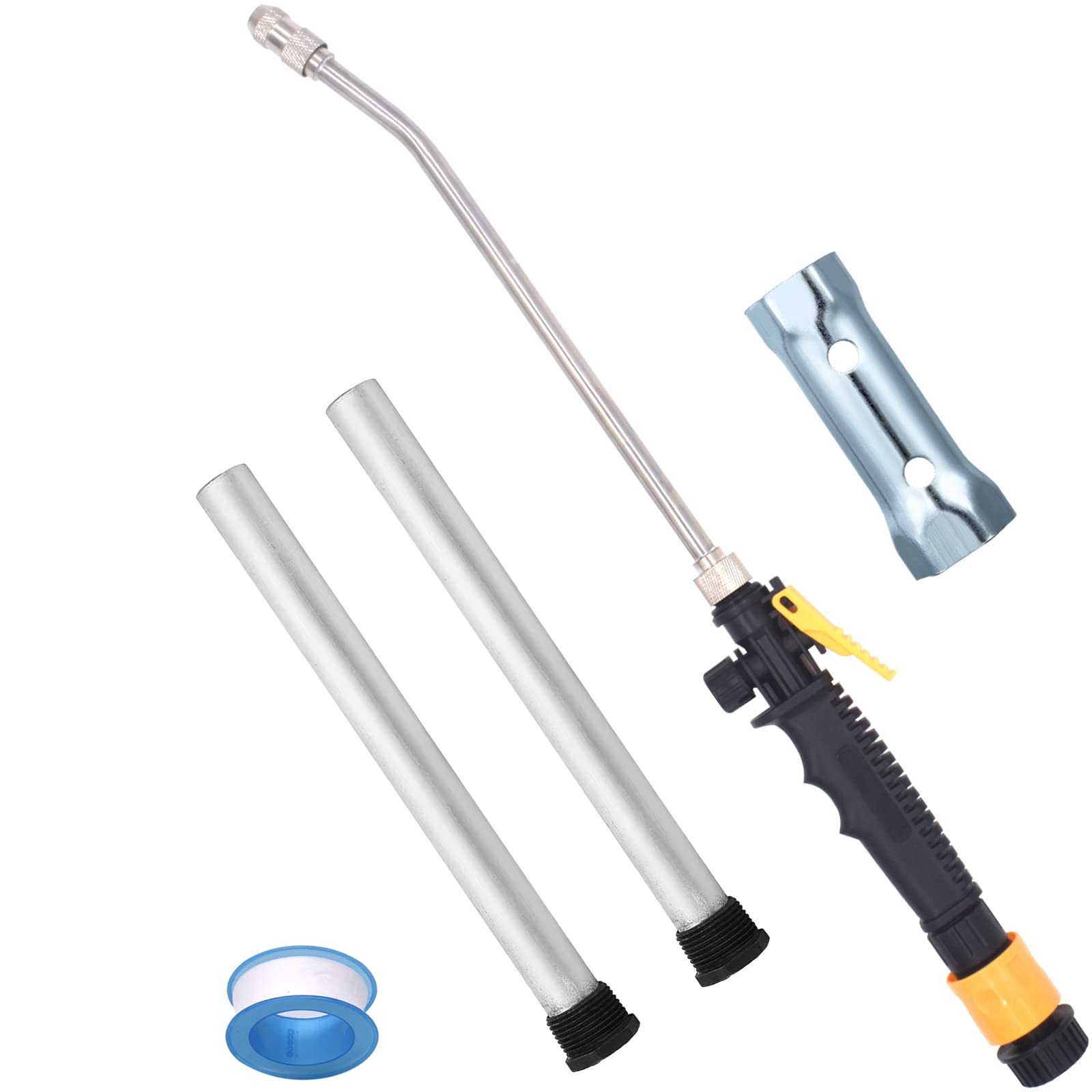 5Pack Rv Water Heater Anode Rod & Flush Wand & Element Socket - 9.25''L X 3/4''Npt Thread Magnesium Rod For Suburban, Mor-Flo, C