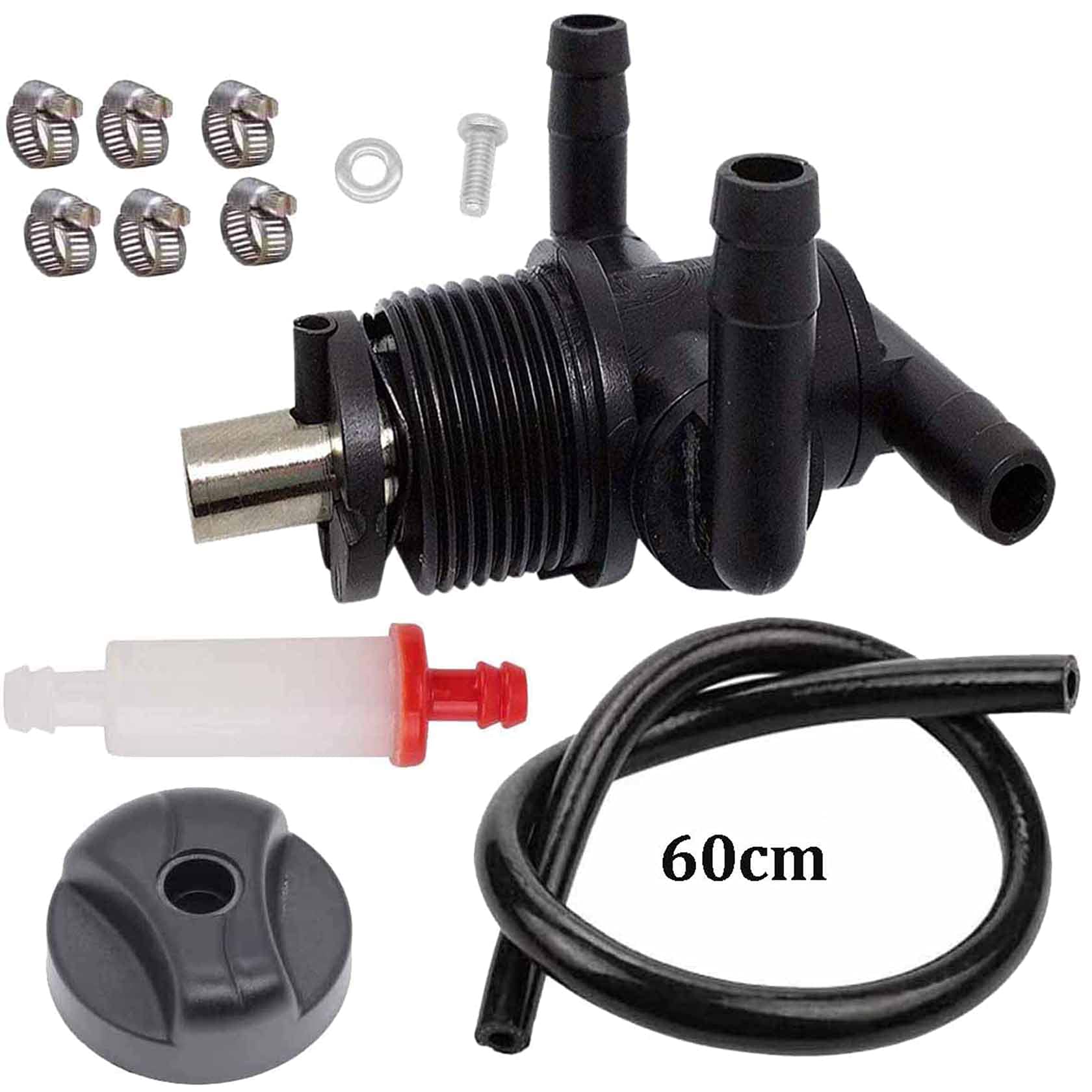 3-Way Petcock Tank Fuel Shut-Off Valve Switch 7052161 Replacement For Polaris Atv Sportsman 335 325 330 400 500 600 700, With Pl