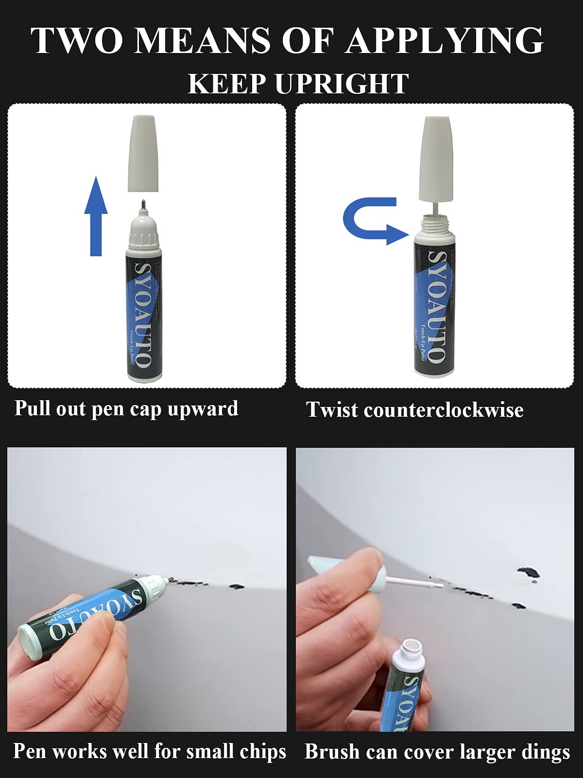 Syoauto Classic Silver 1F7 Touch Up Paint Fit For Toyota Cars Auto Touch Up Paint Scratch Repair Automotive Paint Scratch Remove