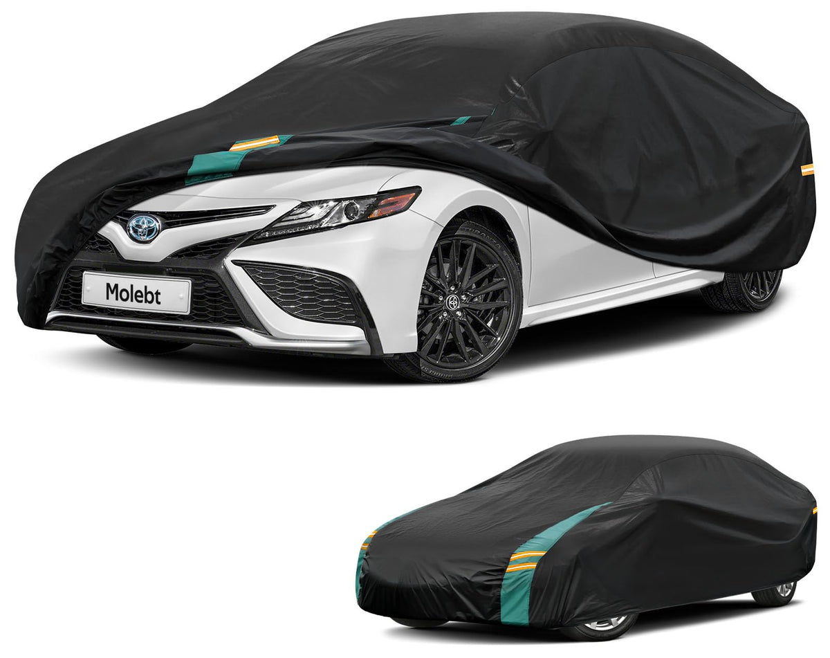 Molebt Car Cover Waterproof All Weather for Automobiles, Outdoor Full Exterior Covers for Sedans (Length: 186''-193'') Rain Wint
