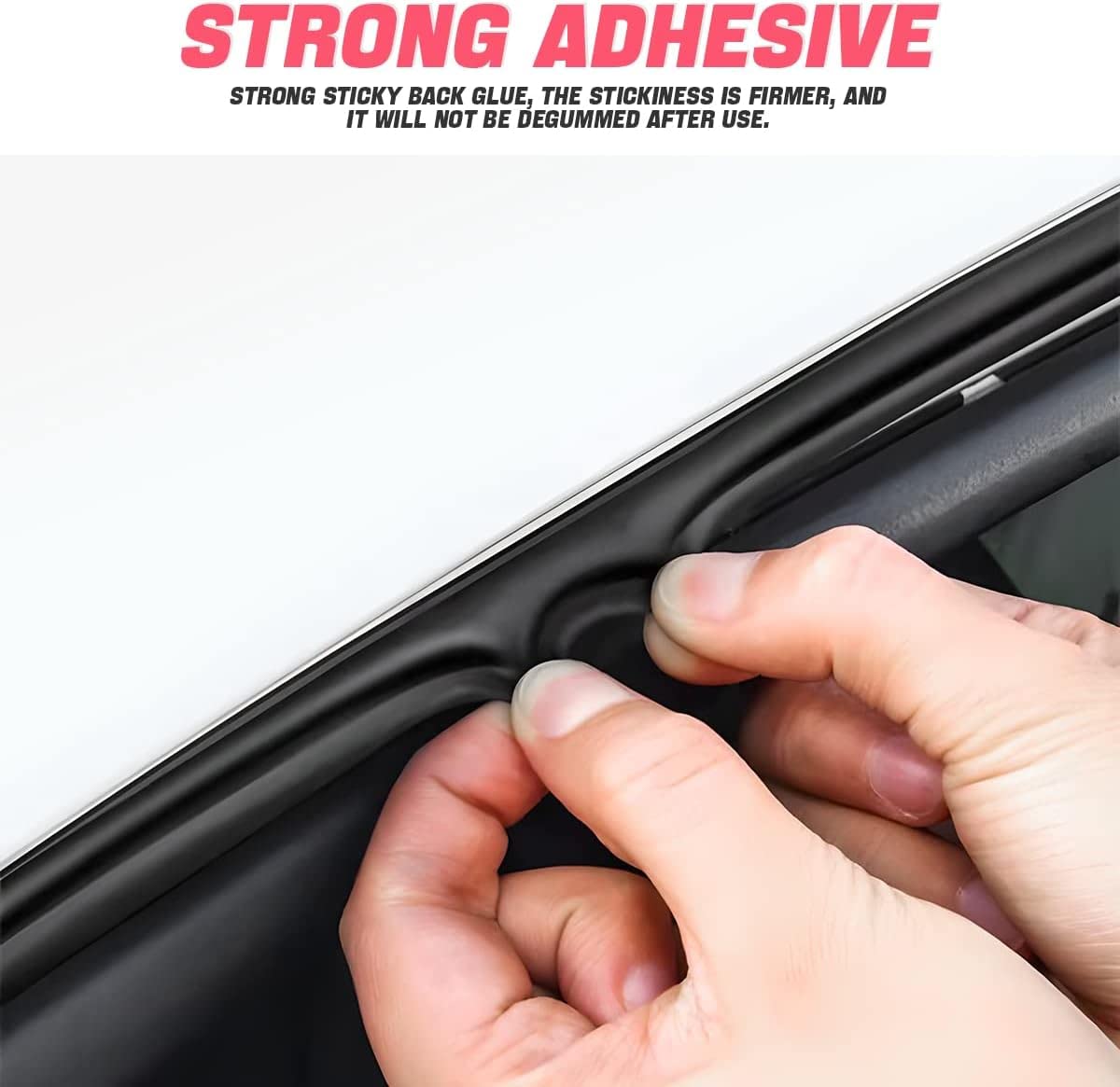 Car Door Rubber Seal Strip, Double Layer 5 Holes Self Adhesive Sealing Stickers, Noise Insulation Weatherstrip Car Door Edge Pro