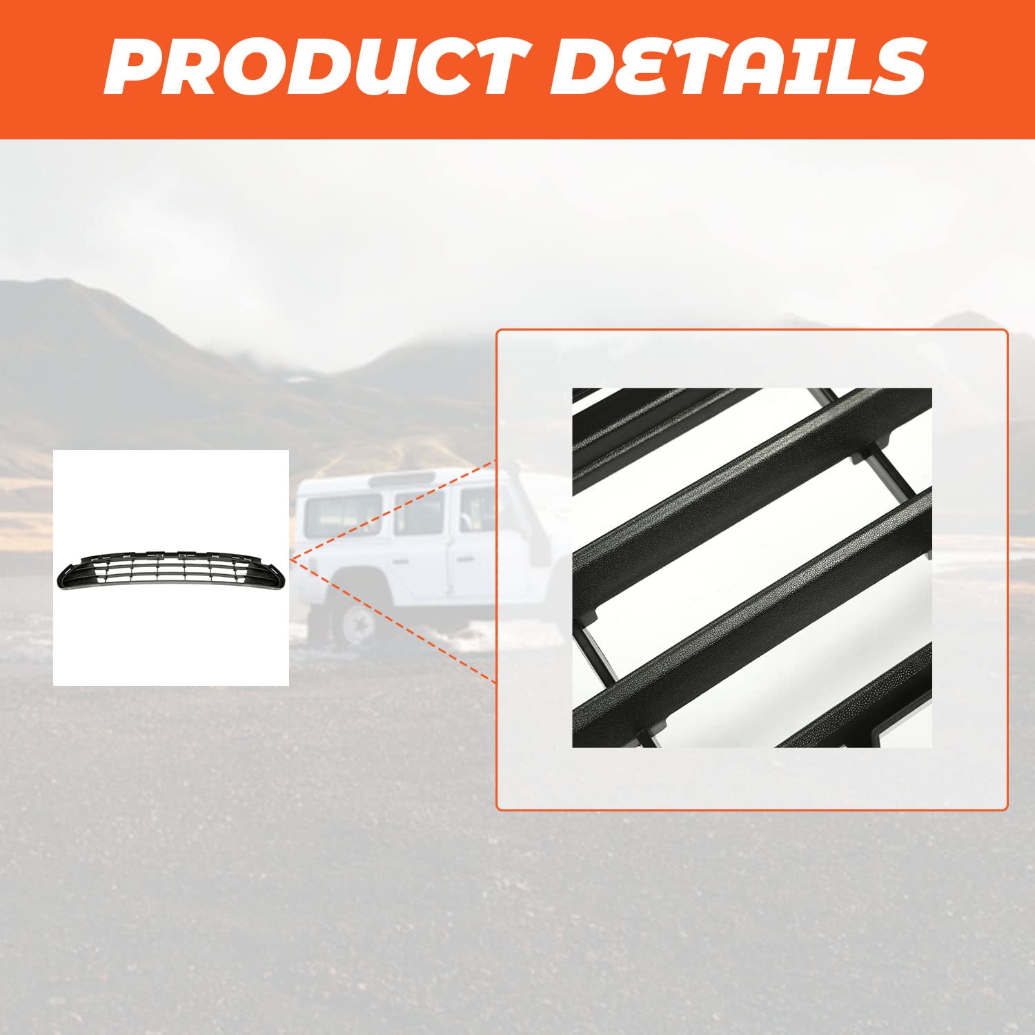 Kojem Front Bumper Lower Grille Compatible with 2010-2012 Ford Fusion Hybrid & S & SE & SEL & Sport Center Bumper Grill Cover Re