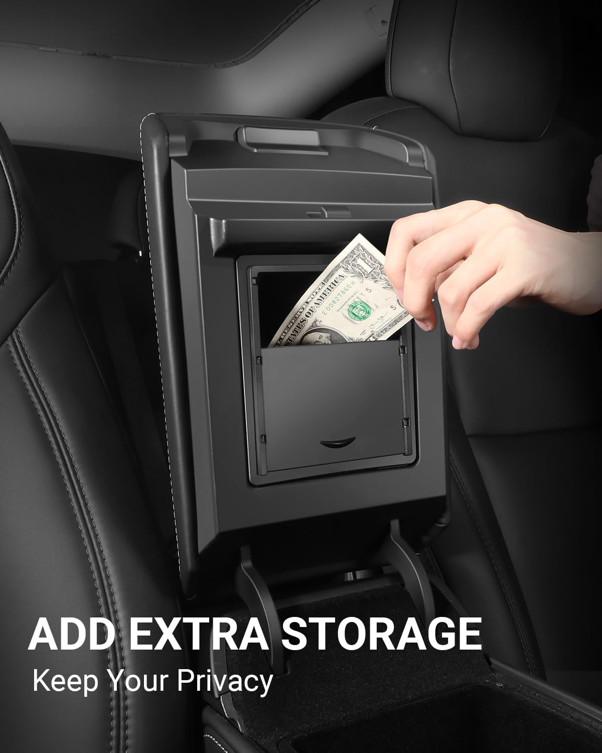 Motrobe 5Pcs Tesla Model Y 2021-2024 Model 3 2021-2023 Center Console Organizer Cup Holder Insert Behind Screen Storage Tray Flo