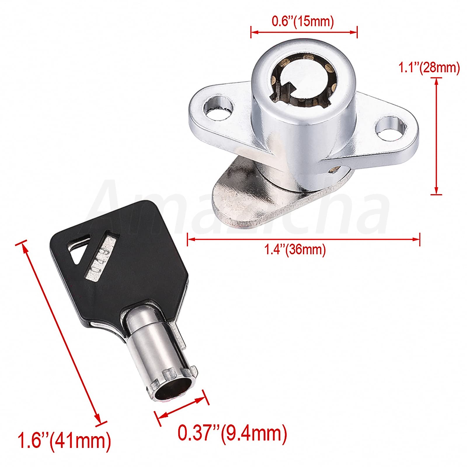 Amazicha 2 Keys Saddlebag Lock Set Hard Saddle Bag Hardware Compatible For Harley Davidson Touring Street Glide Electra Glide Road Glide Road King 1993-2013