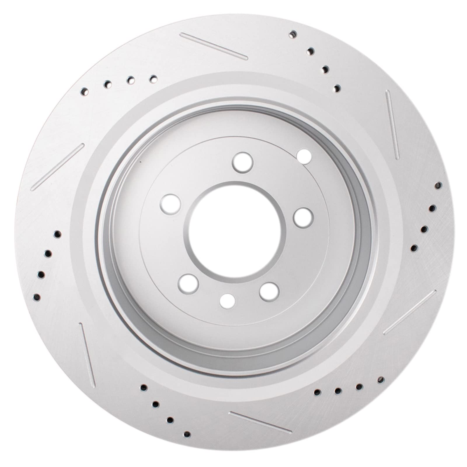 Trq Rear Performance Brake Rotors Set Premium G-Coated Cross Drilled & Slotted Compatible With 2005-2009 Land Rover Lr3 2010-201