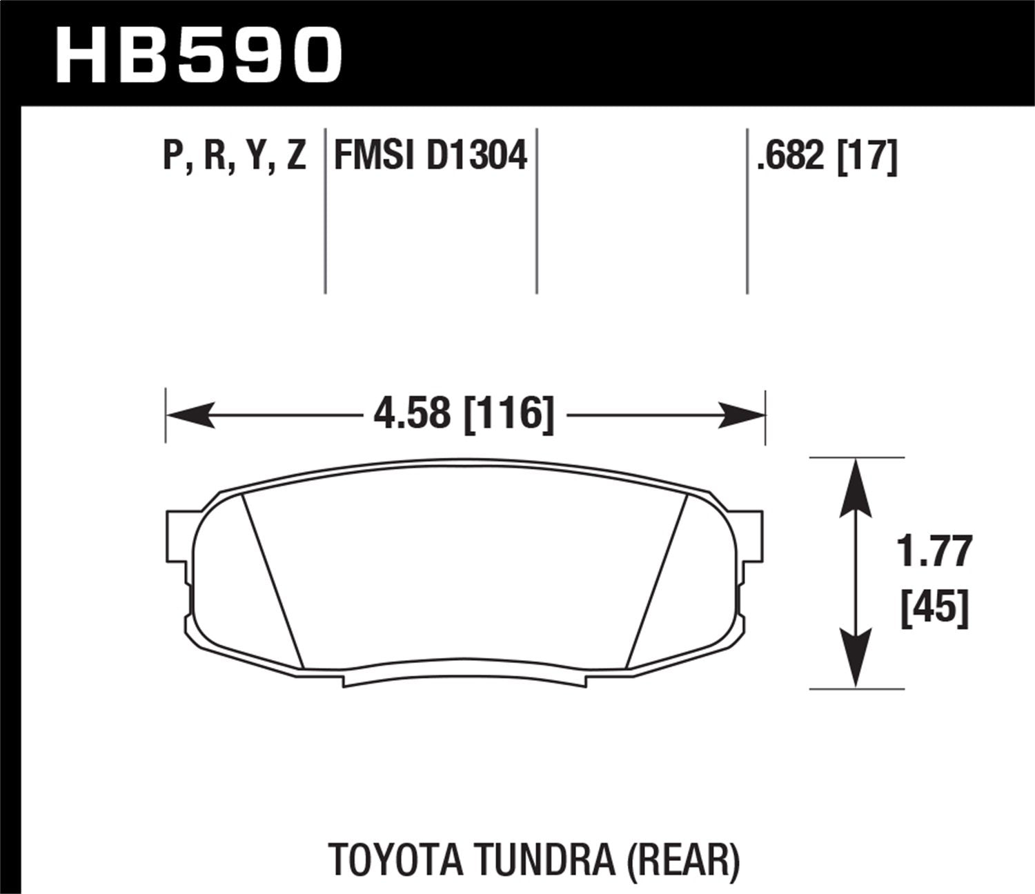 Hawk Performance Hb590P.682 Superduty Brake Pad