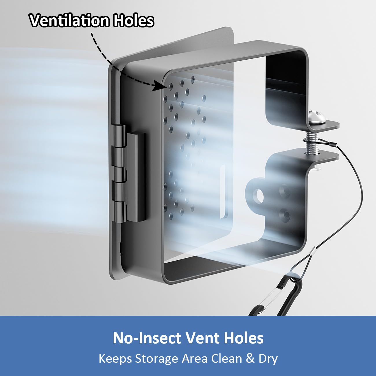 Aluminum RV Bumper End Cap- Fits 4-Inch Square Camper Bumpers, Ventilation Holes for Airflow, Secure Sewer Hose Storage- 2 Pack