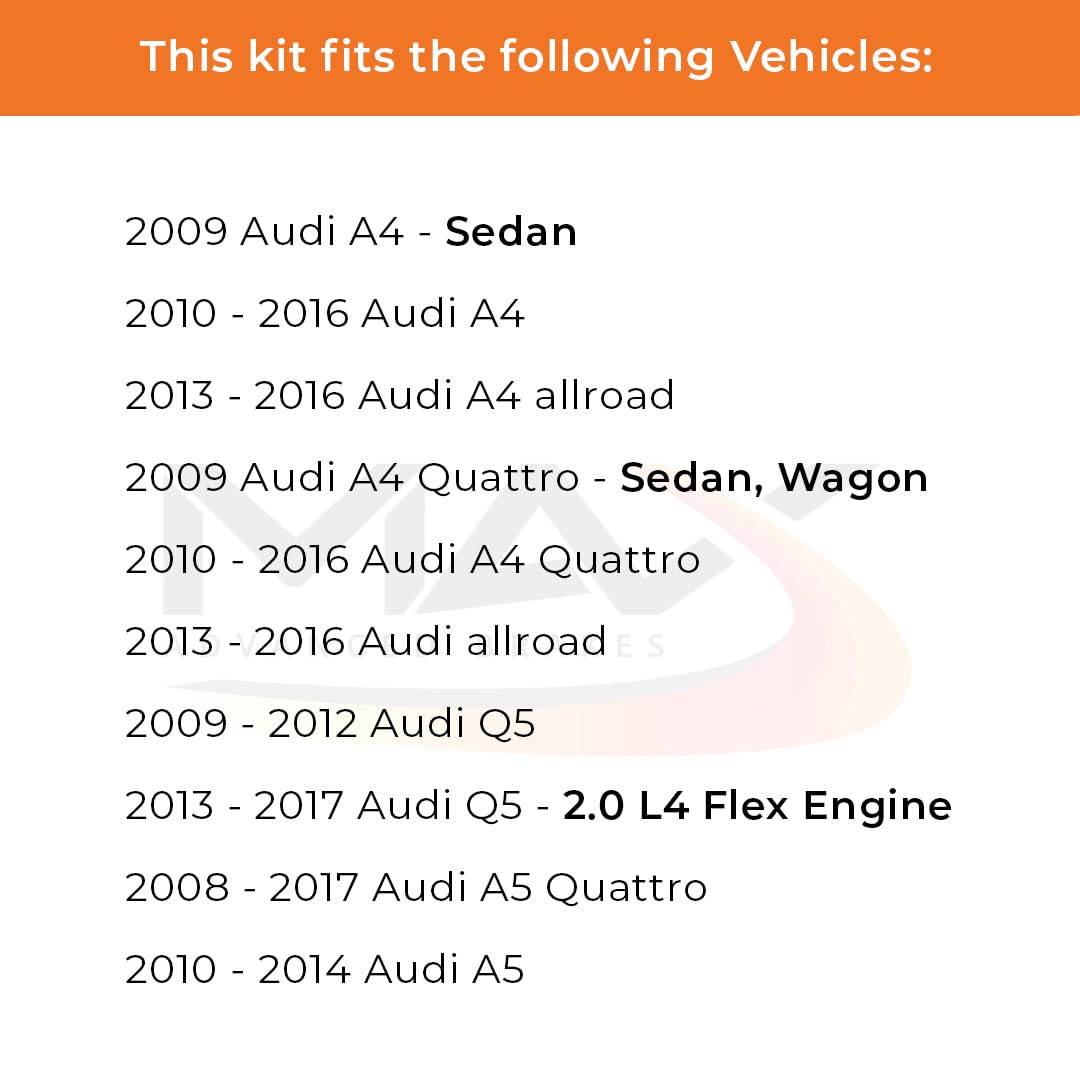 Max Advanced Brakes Rear Brake Kit Compatible With 2009-2012 2013 2014 2015 2016 A4 Allroad Quattro Q5 A5 Sedan Replacement Geom