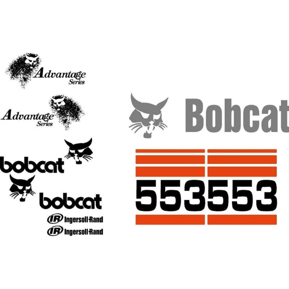 Aftermarket Fits Bobcat 553 Excavator Whole Machine Decal Set Advantage Series & Ingersoll - Rand