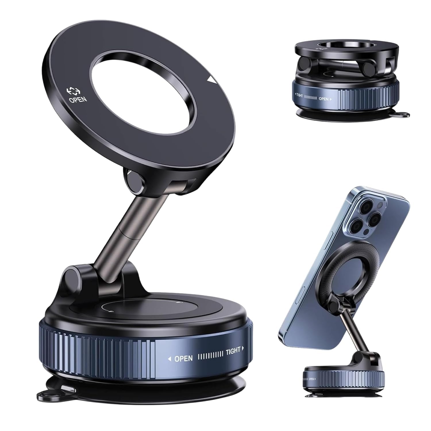 GARHIL RETAILERS Magnetic Car Phone Holder Stand, 360 Rotation Mobile Mount with Strong Magnet, Dashboard Mobile Holder, HandsF